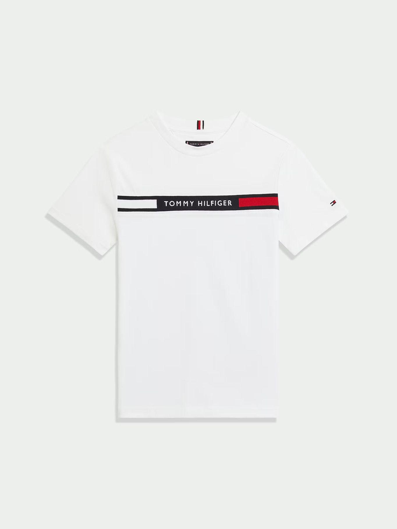 Polera Inserción Punto Canal Blanco Tommy Hilfiger-0