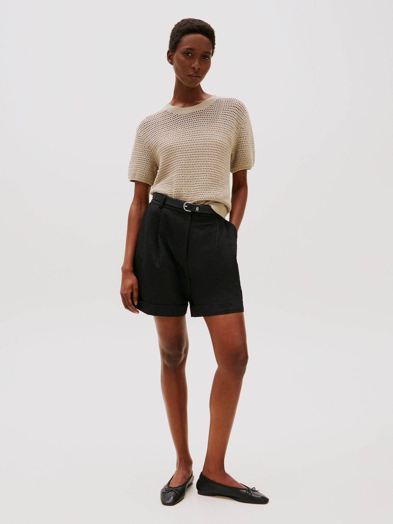 Sweater De Croché Solid Beige Tommy Hilfiger-1