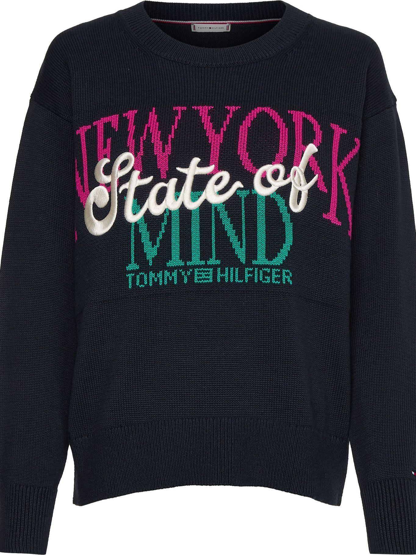 Sweater State Of Mind Logo Azul Tommy Hilfiger-4