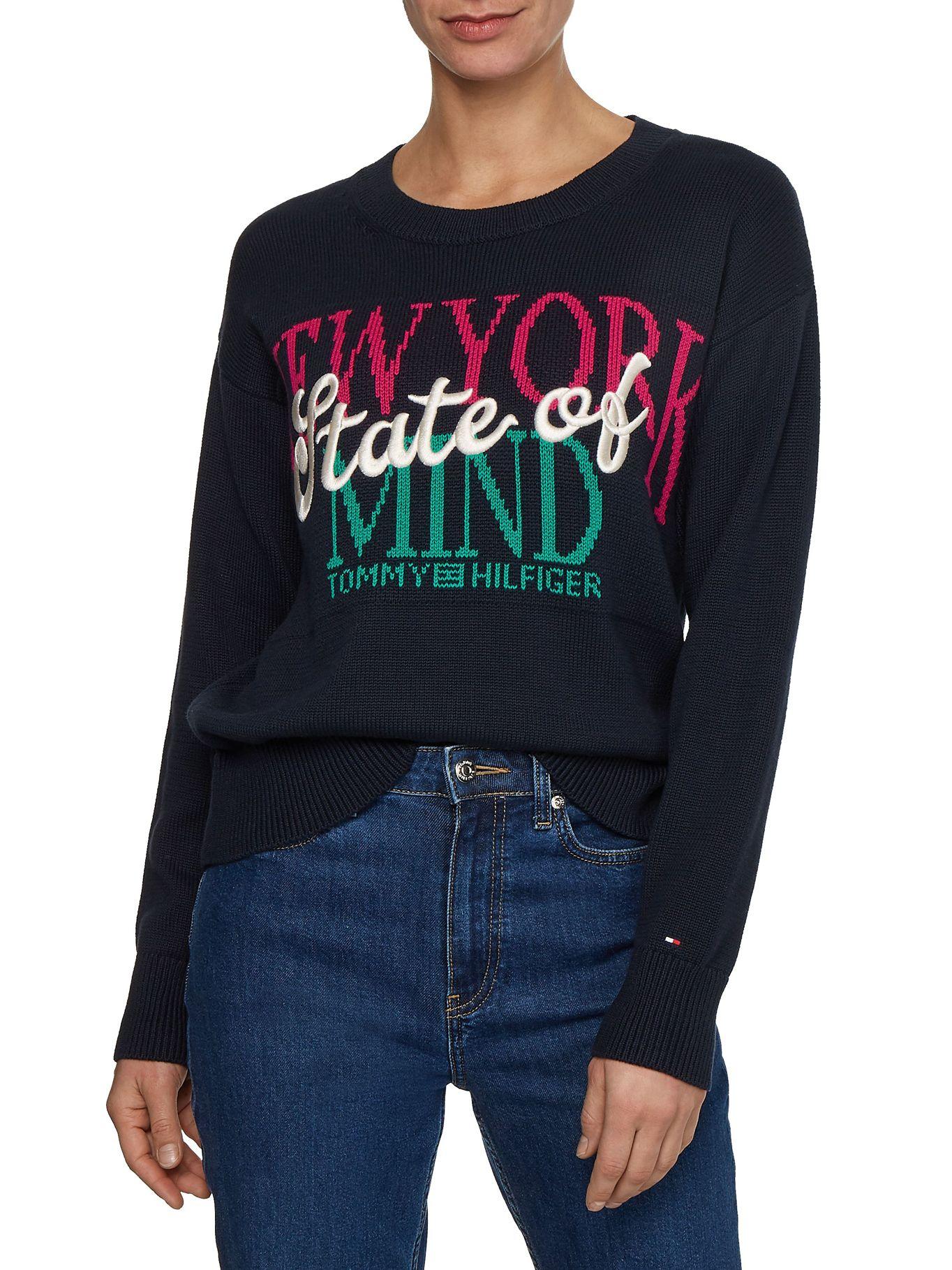Sweater State Of Mind Logo Azul Tommy Hilfiger-0