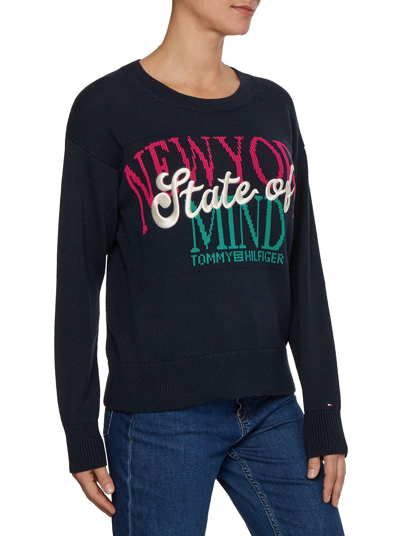 Sweater State Of Mind Logo Azul Tommy Hilfiger-2