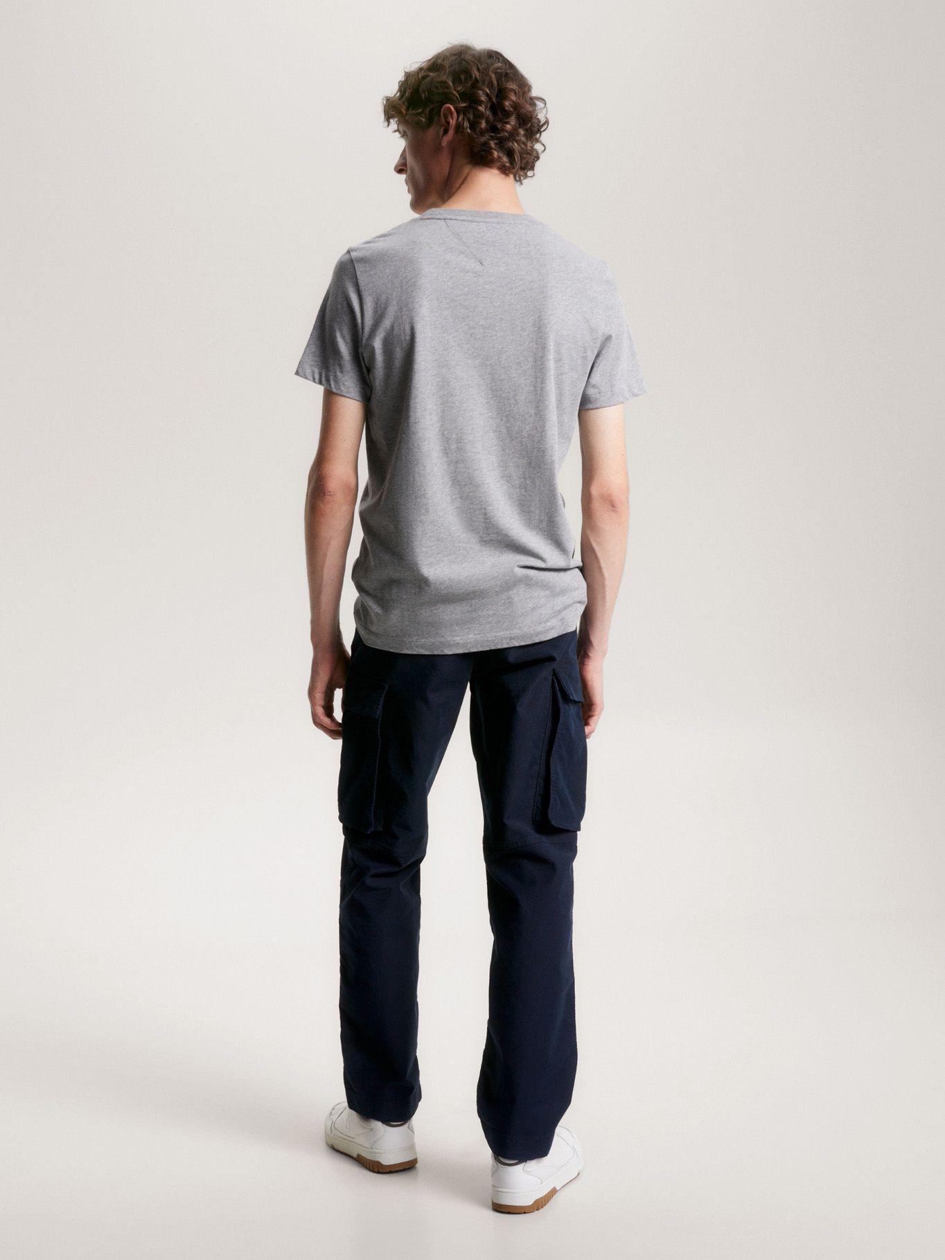 Polera Slim Fit Logo Monotype Gris Tommy Hilfiger-2