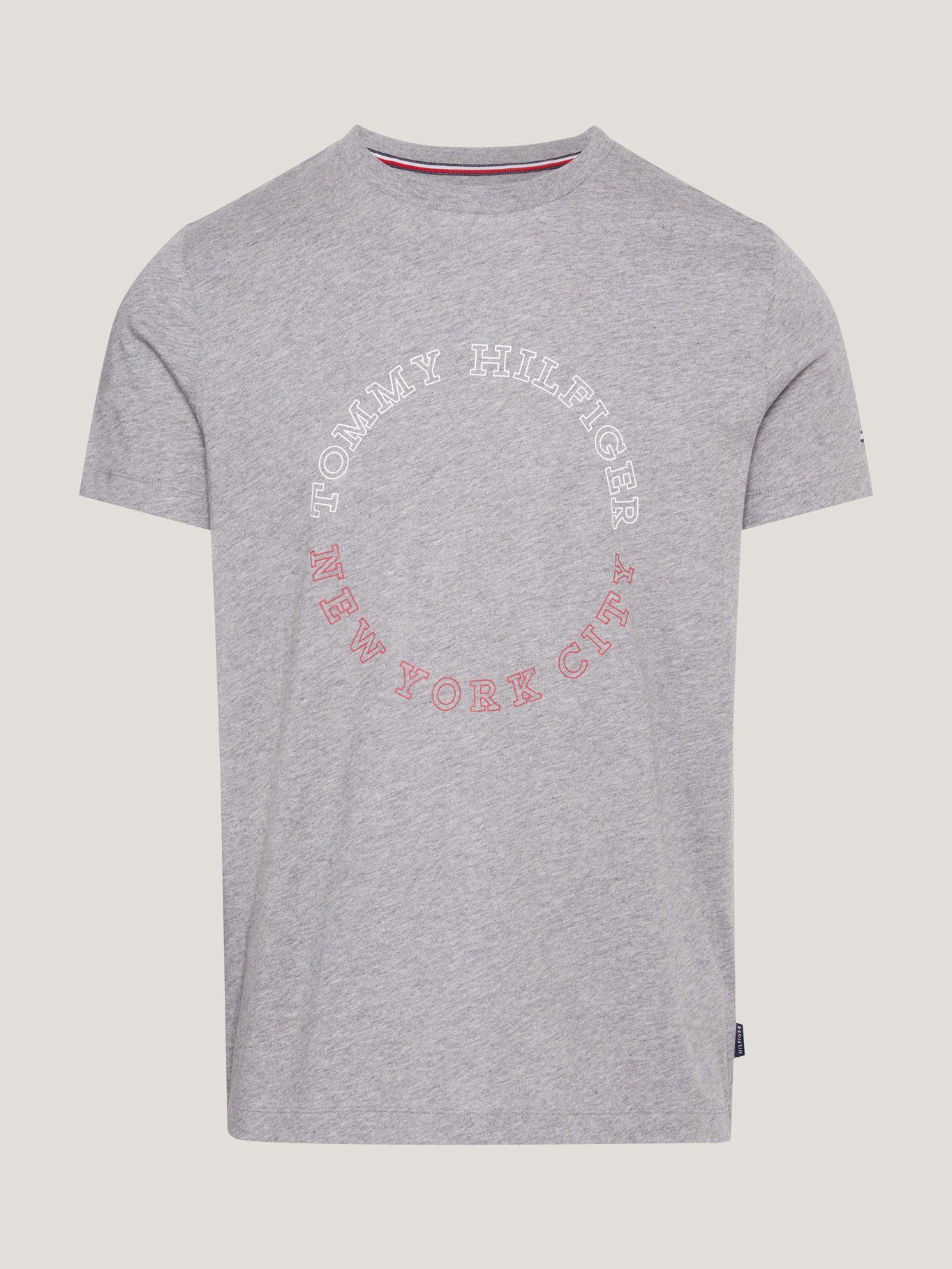 Polera Slim Fit Logo Monotype Gris Tommy Hilfiger-4