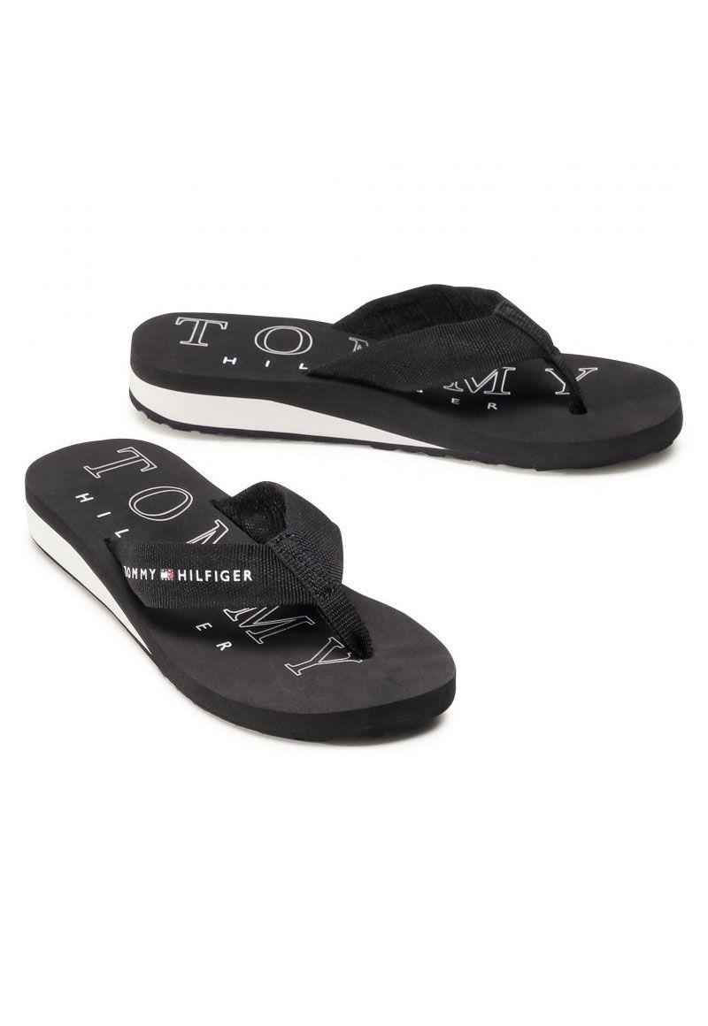 Sandalias Big Logo Negro Tommy Hilfiger-2