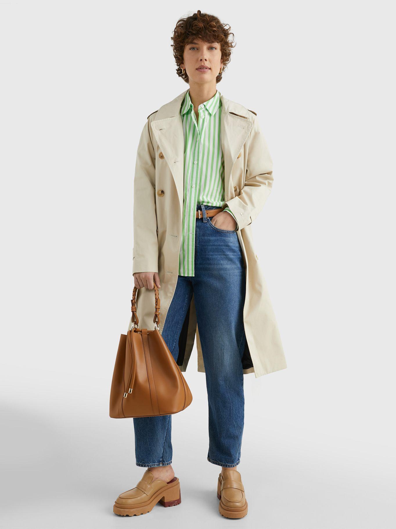 Trench Con Botonadura Doble Beige Tommy Hilfiger-1