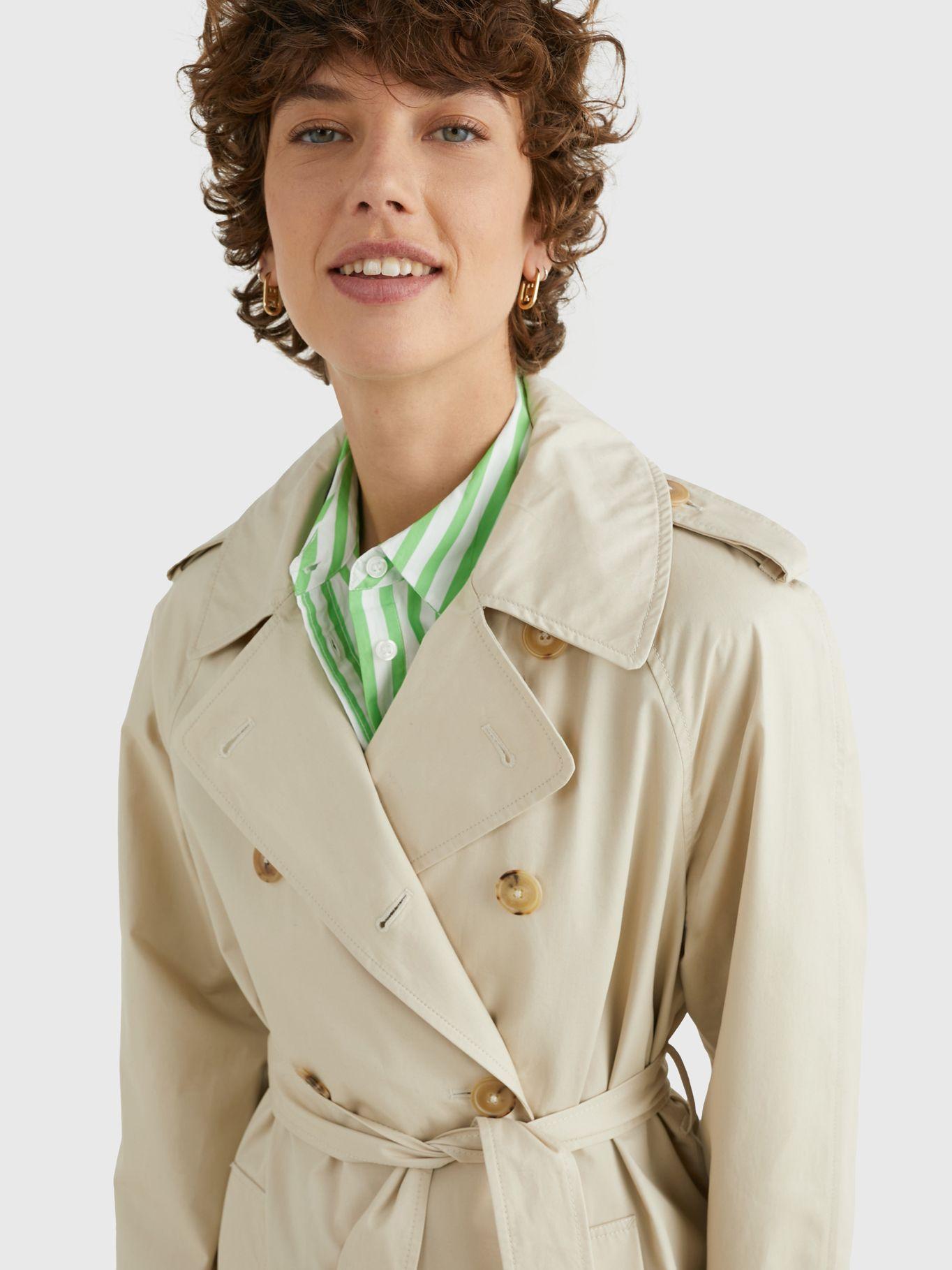 Trench Con Botonadura Doble Beige Tommy Hilfiger-3