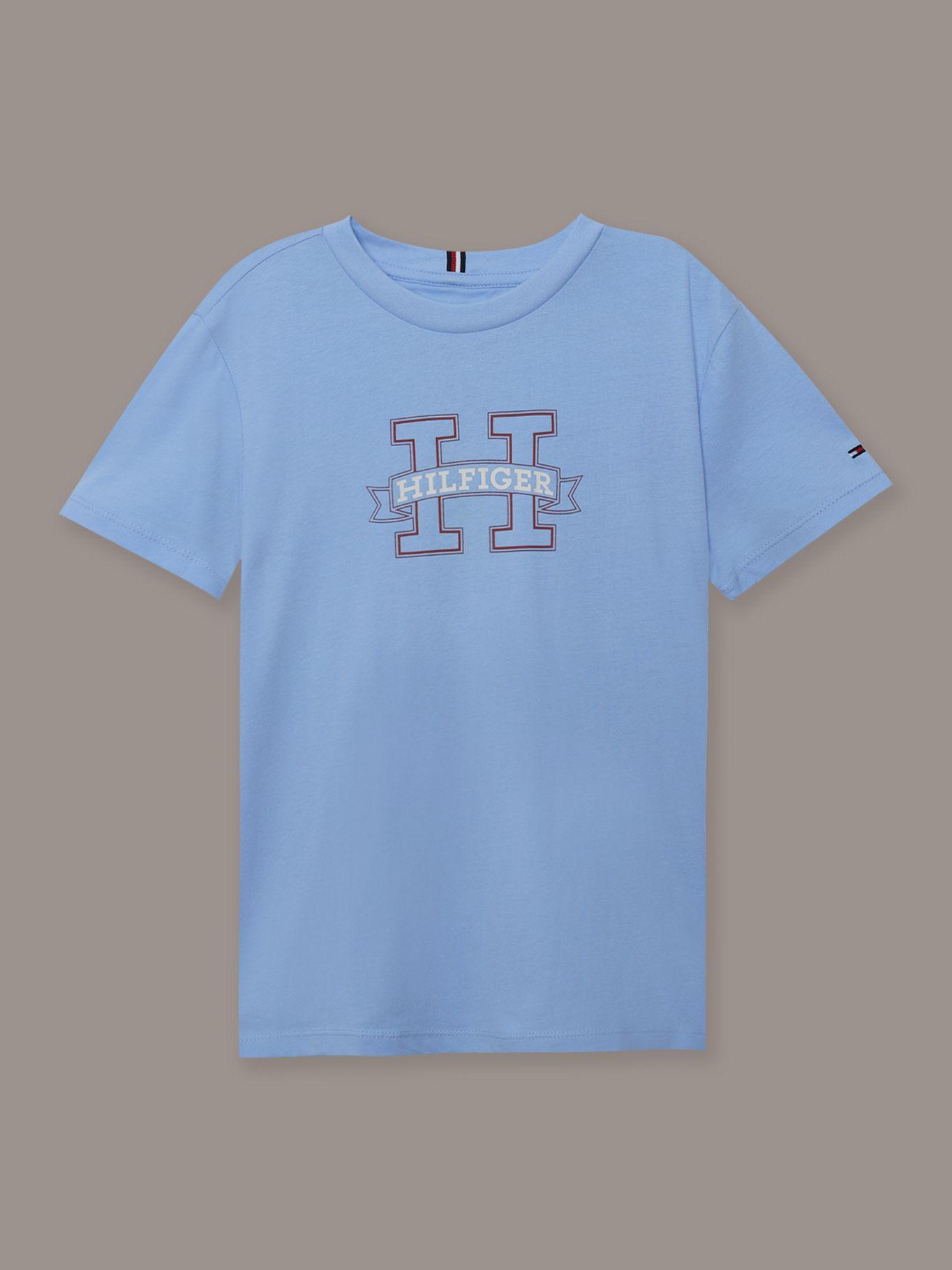 Polera De Niño Logo Del Monotype Azul Tommy Hilfiger-0