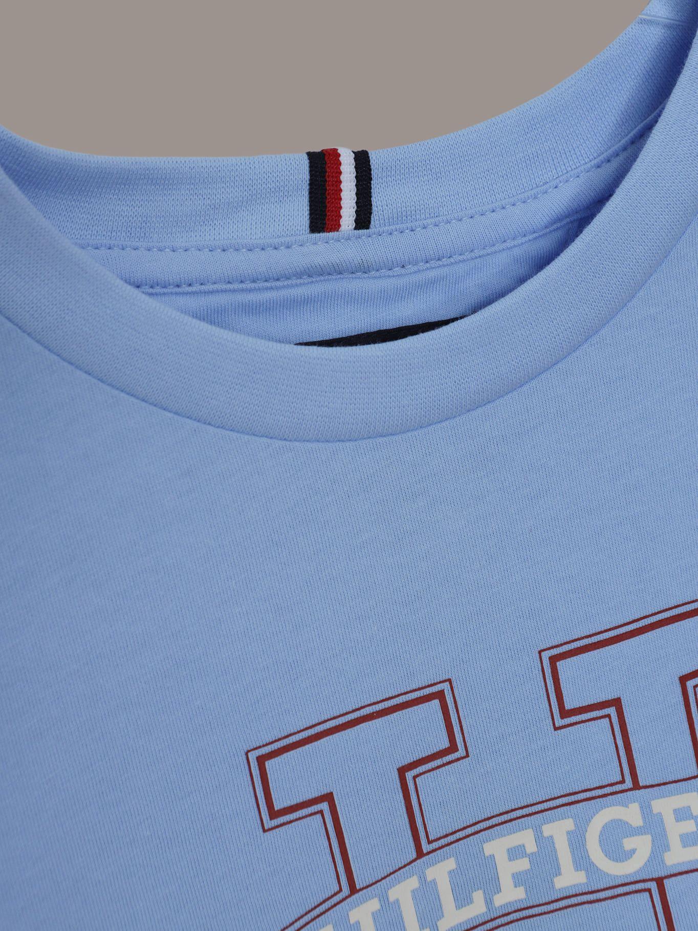 Polera De Niño Logo Del Monotype Azul Tommy Hilfiger-3