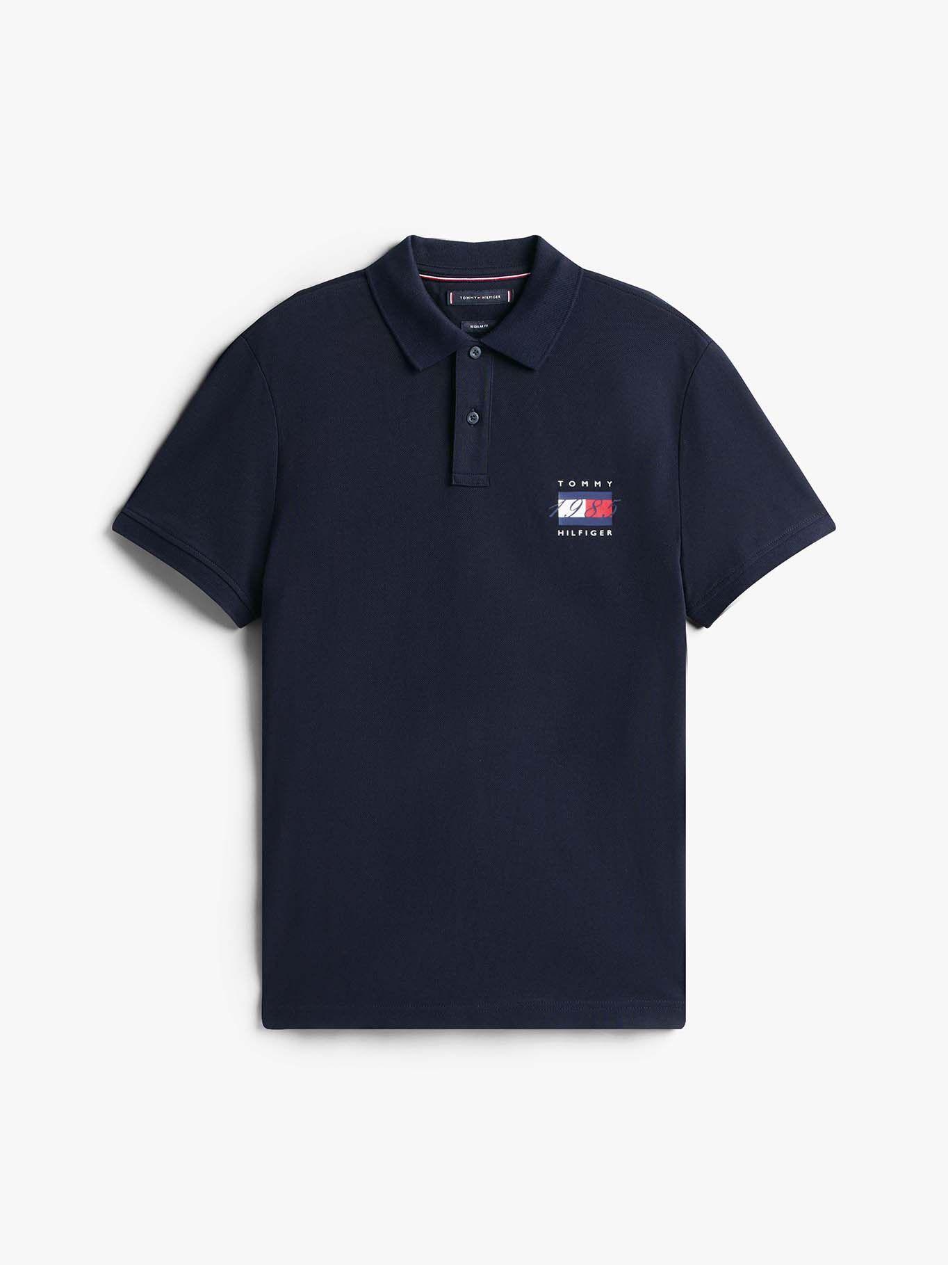 Polo Regular Fit Con Logo Gráfico Azul Tommy Hilfiger-4