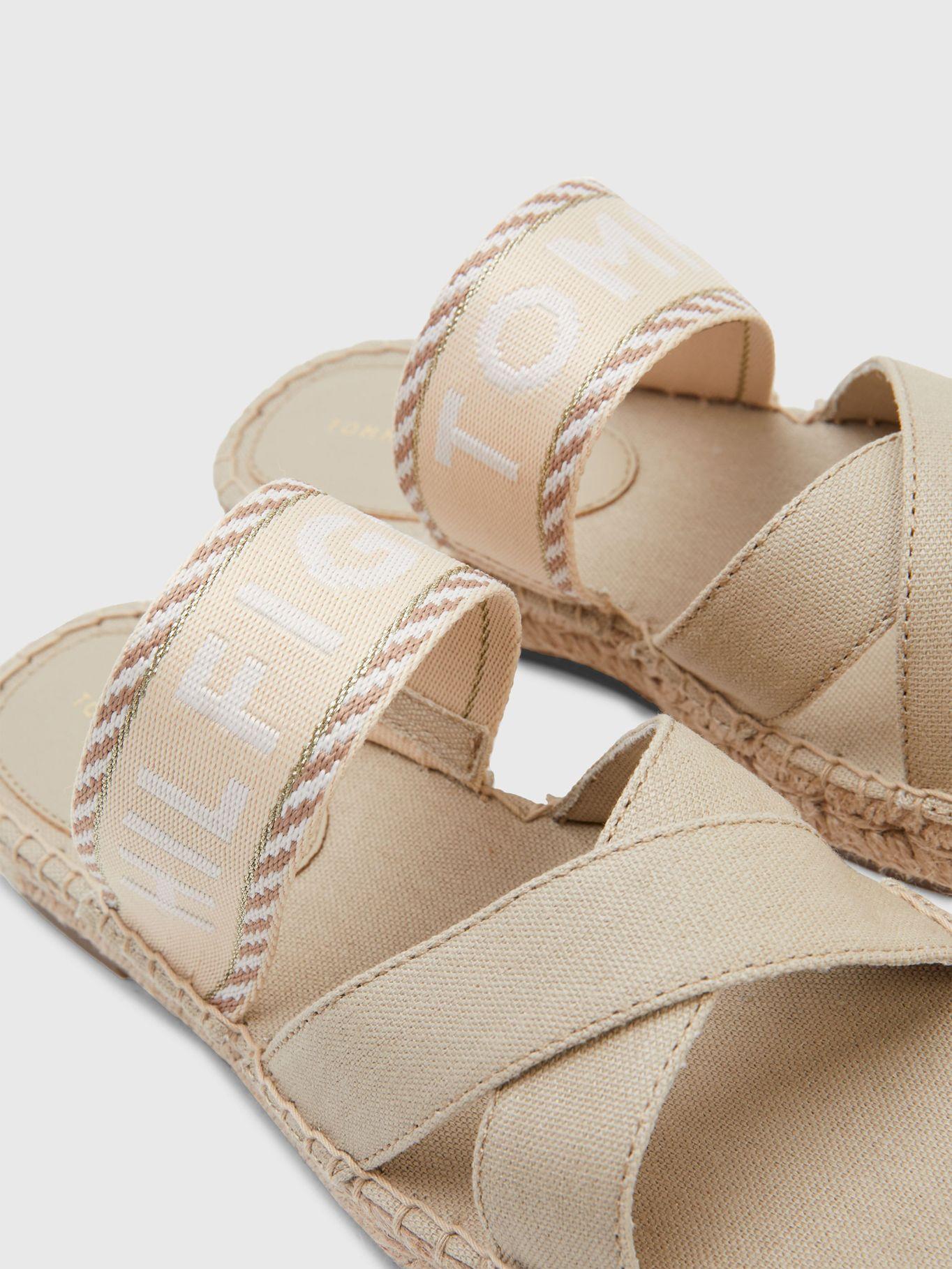 Sandalias Cruzadas Con Logo Beige Tommy Hilfiger-6