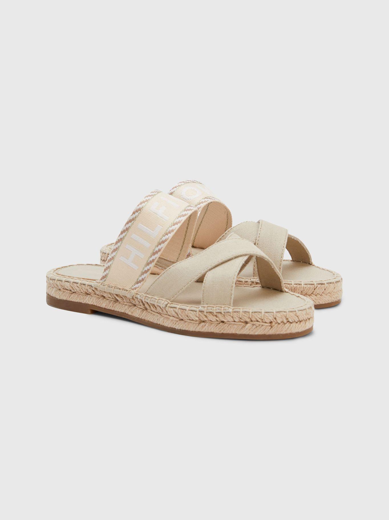 Sandalias Cruzadas Con Logo Beige Tommy Hilfiger-0