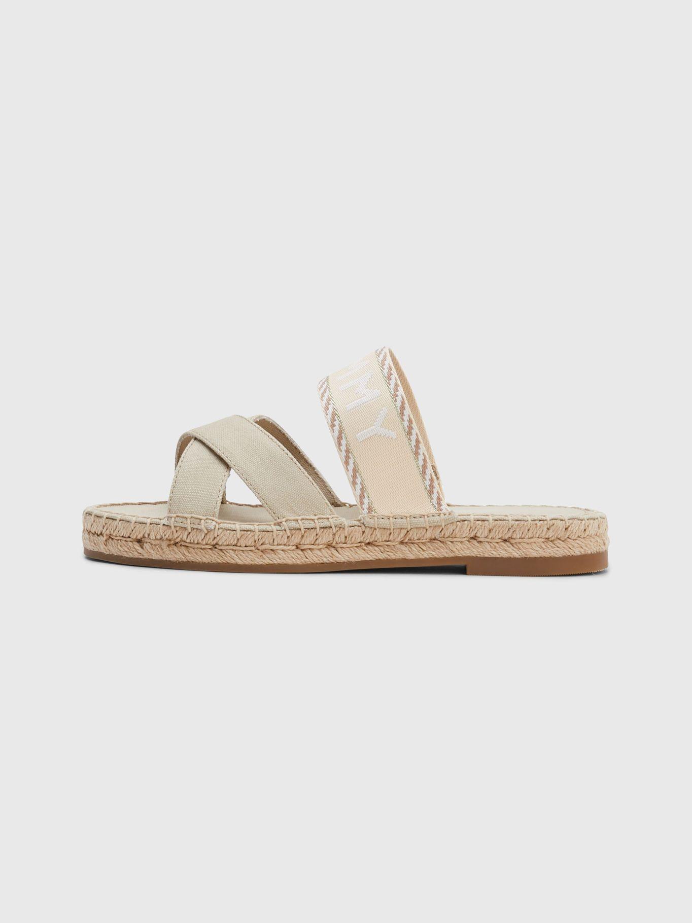 Sandalias Cruzadas Con Logo Beige Tommy Hilfiger-3