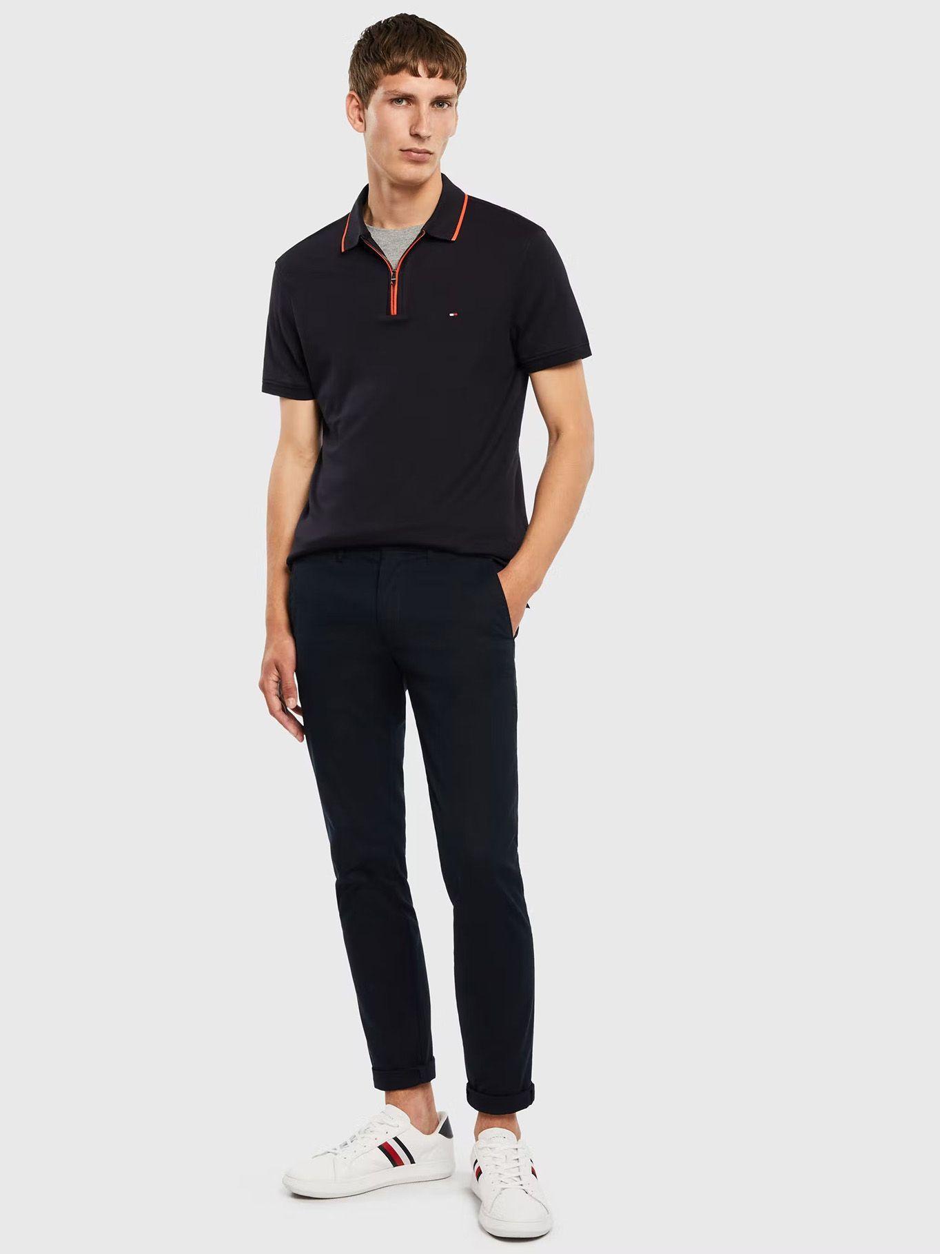 Polo Con Cierre Regular Fit Azul Tommy Hilfiger-1