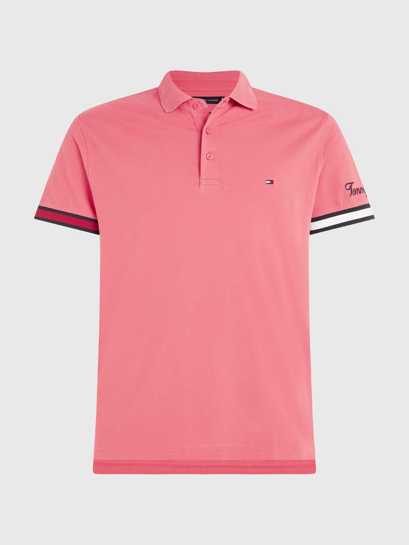 Polo Flag Logo Slim Fit Rosado Tommy Hilfiger-4