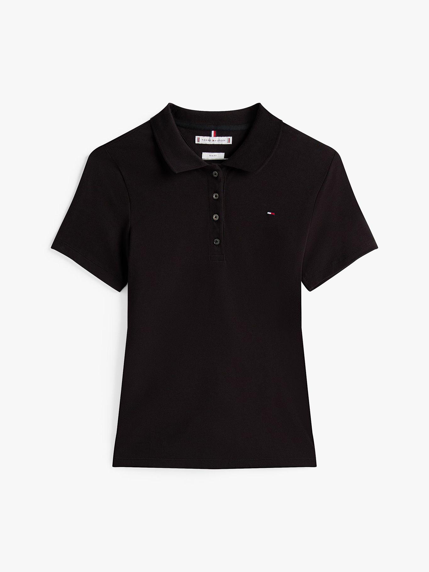 Polo Slim Fit Con Tejido Pique Negro Tommy Hilfiger-4