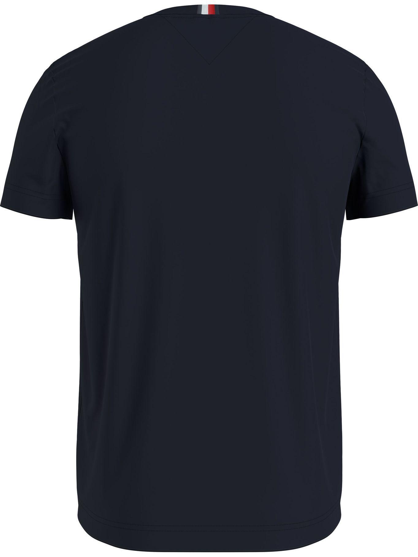 Polera Logo Stripe Azul Tommy Hilfiger A2-1