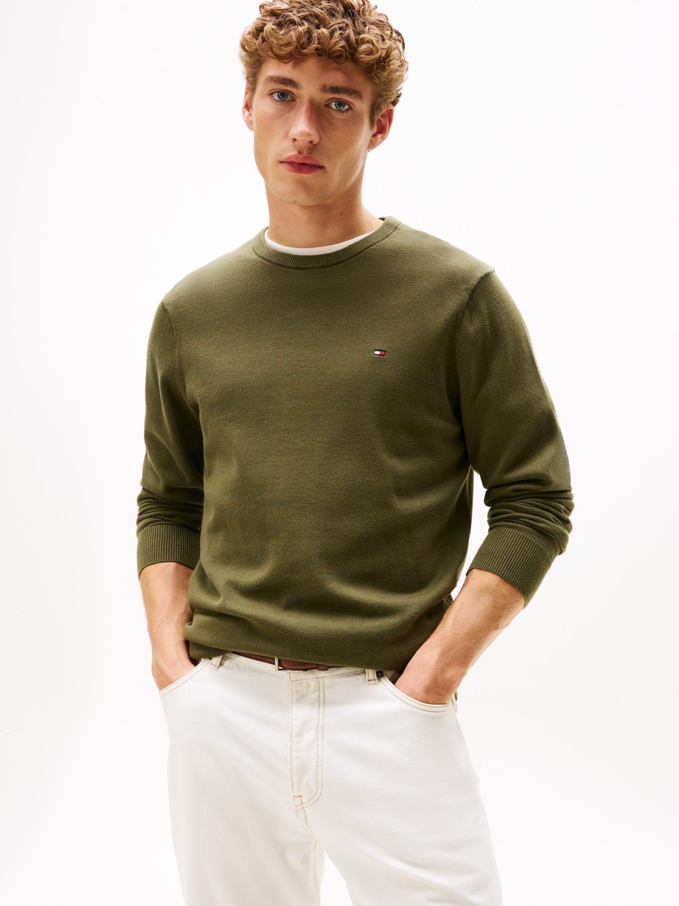 Sweater Essential C-Neck Verde Tommy Hilfiger-0