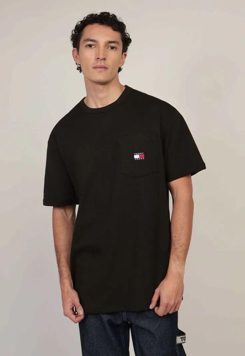 Polera Corte Regular Con Bolsillo Negro Tommy Hilfiger-0