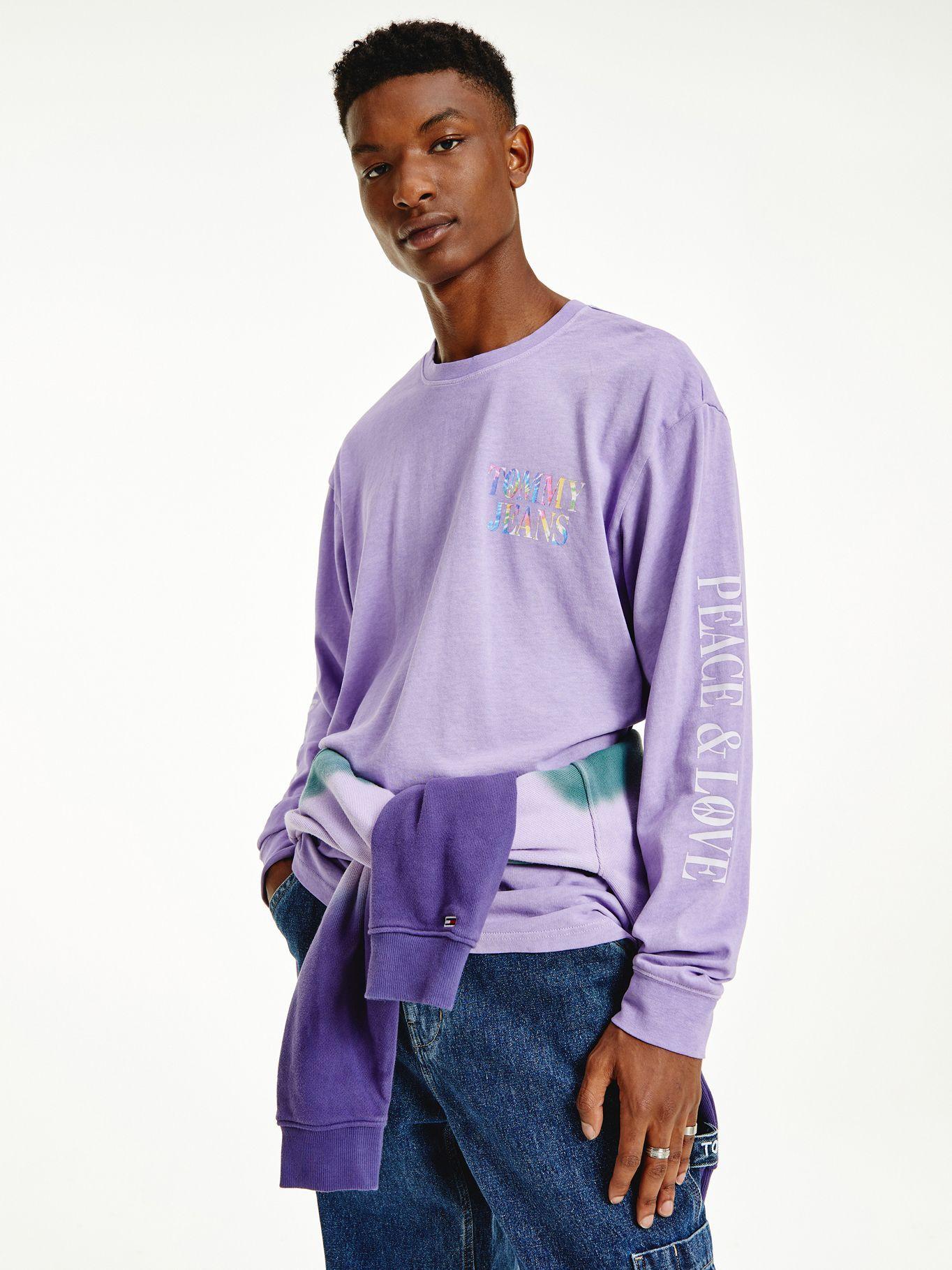 Polera Con Efecto Desteñido Lila Tommy Hilfiger-0