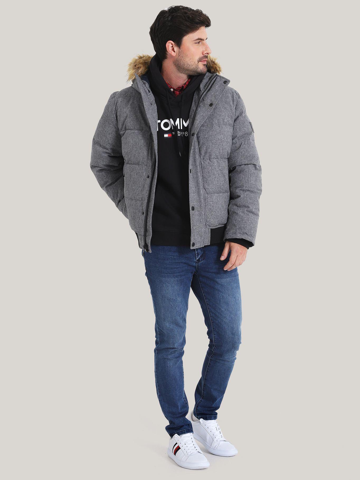 Parka Artic Con Logo Gris Tommy Hilfiger-1