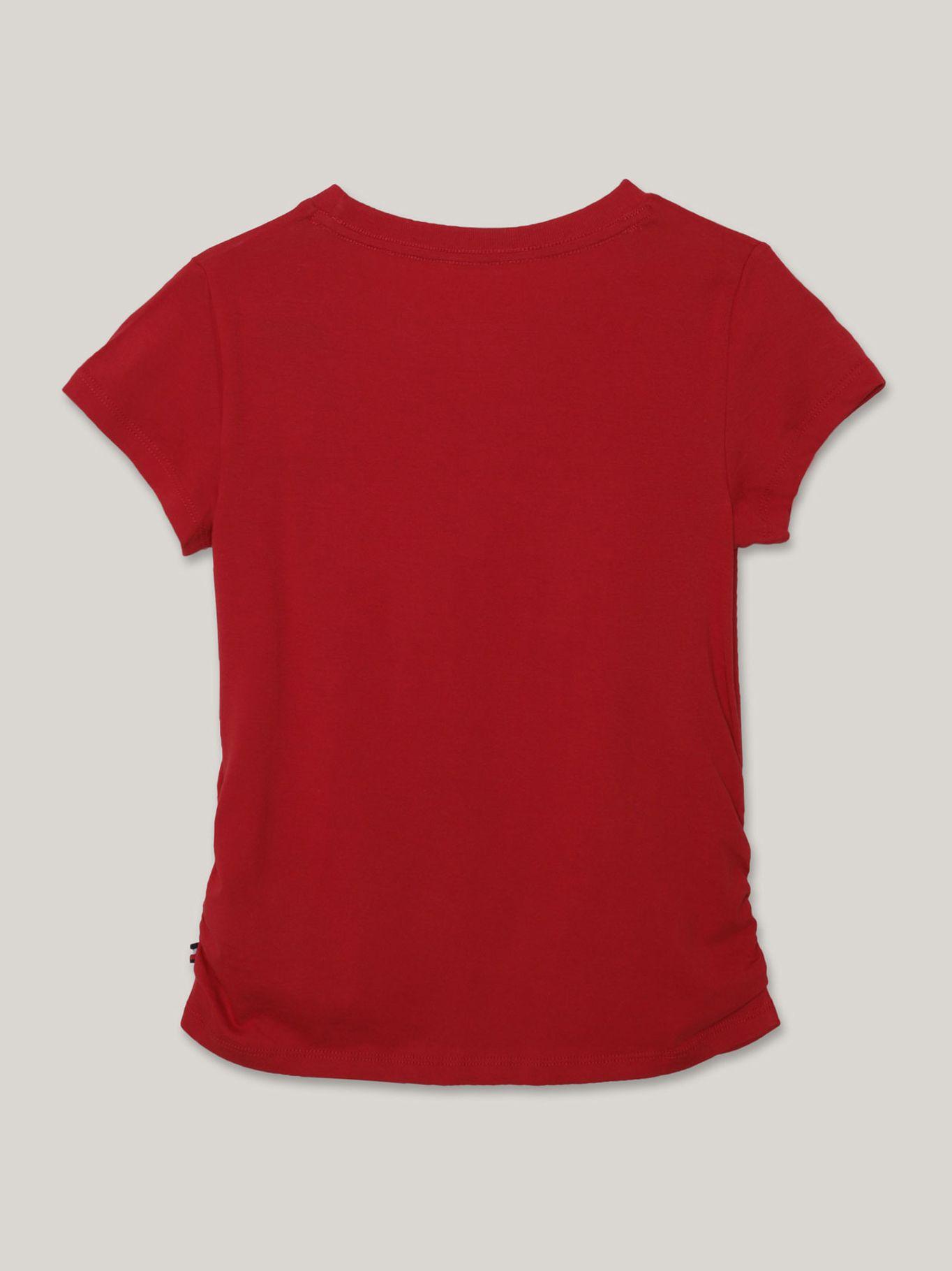 Polera De Niña Script Floral Logo Rojo Tommy Hilfiger-1