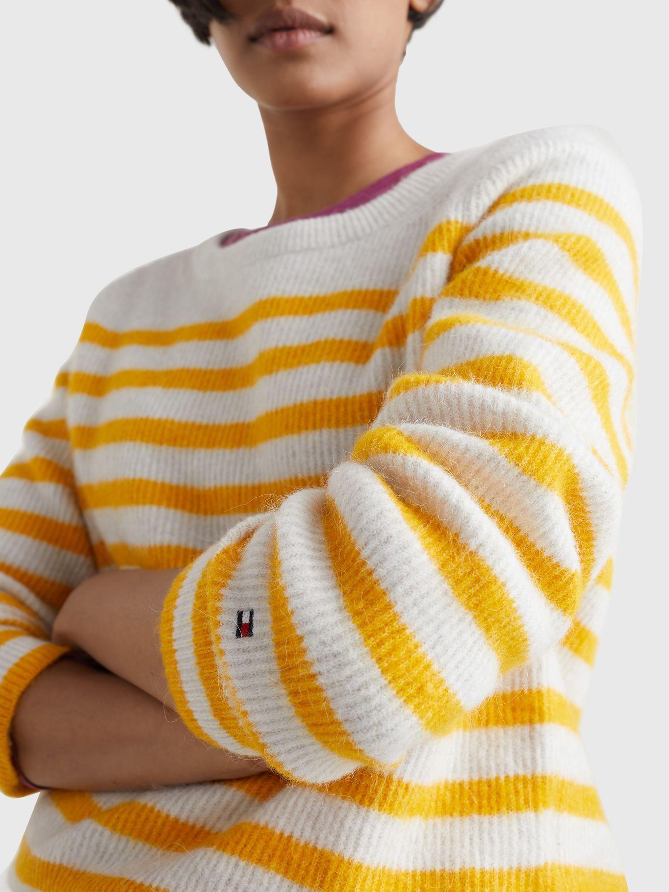 Suéter De Cuello Redondo Amarillo Tommy Hilfiger-3