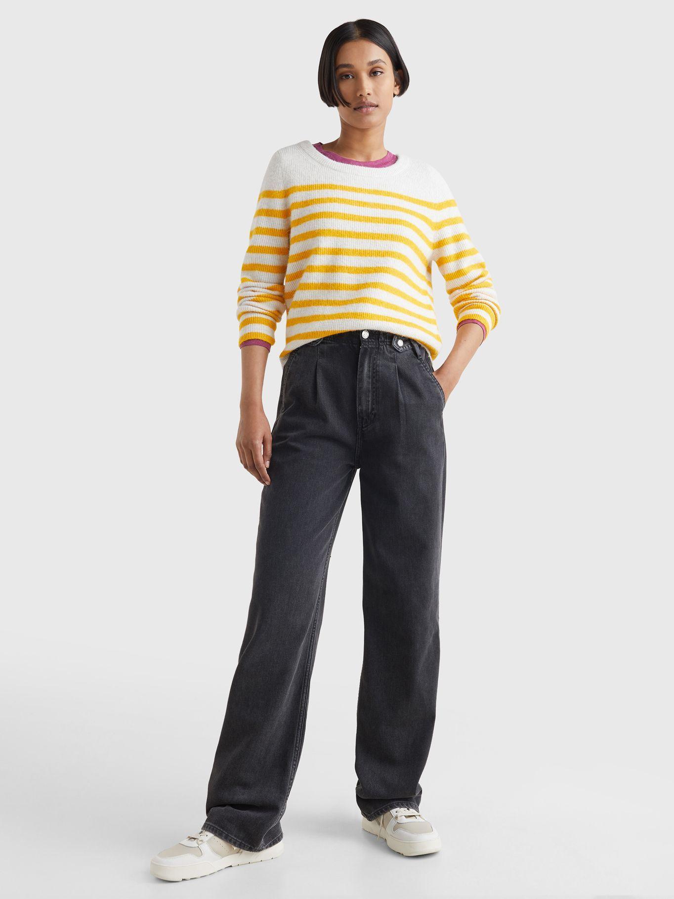 Suéter De Cuello Redondo Amarillo Tommy Hilfiger-1