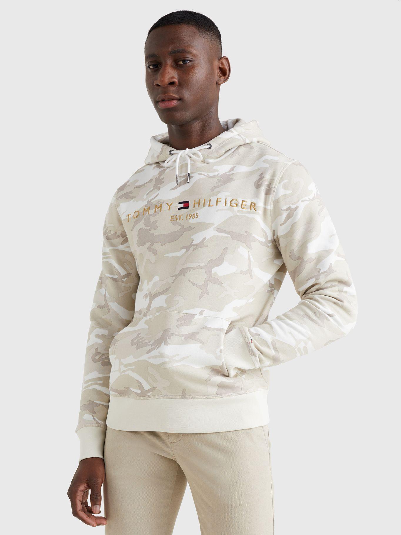 Polerón Hoodie Camo Print Beige Tommy Hilfiger JN2-0