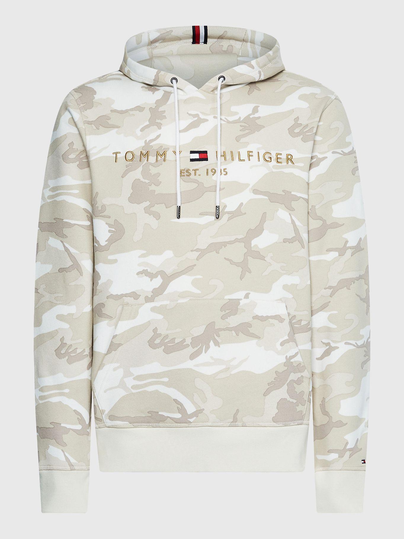 Polerón Hoodie Camo Print Beige Tommy Hilfiger JN2-4