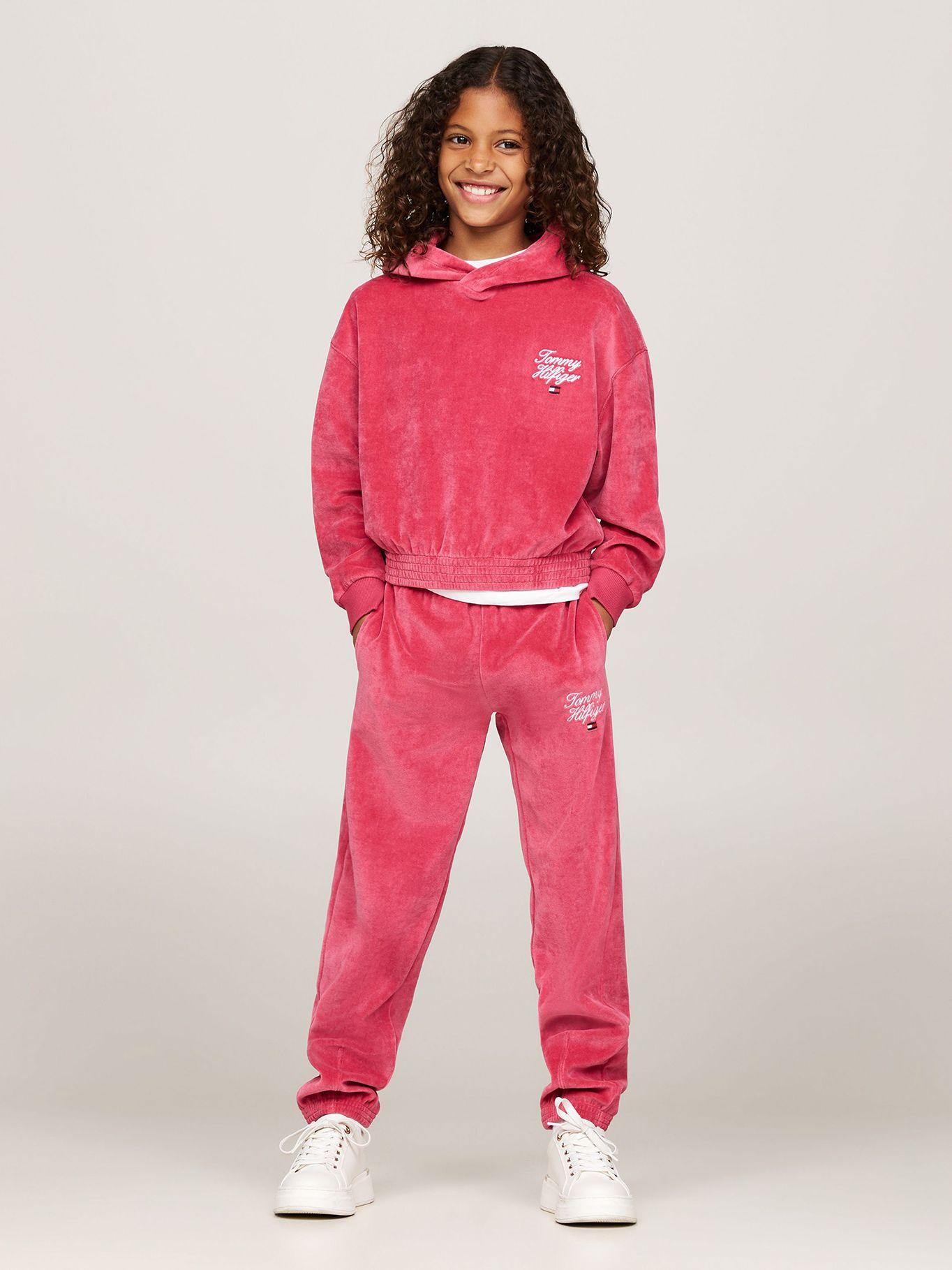 Polerón Hoodie Niña Logo Script Rosado Tommy Hilfiger-1