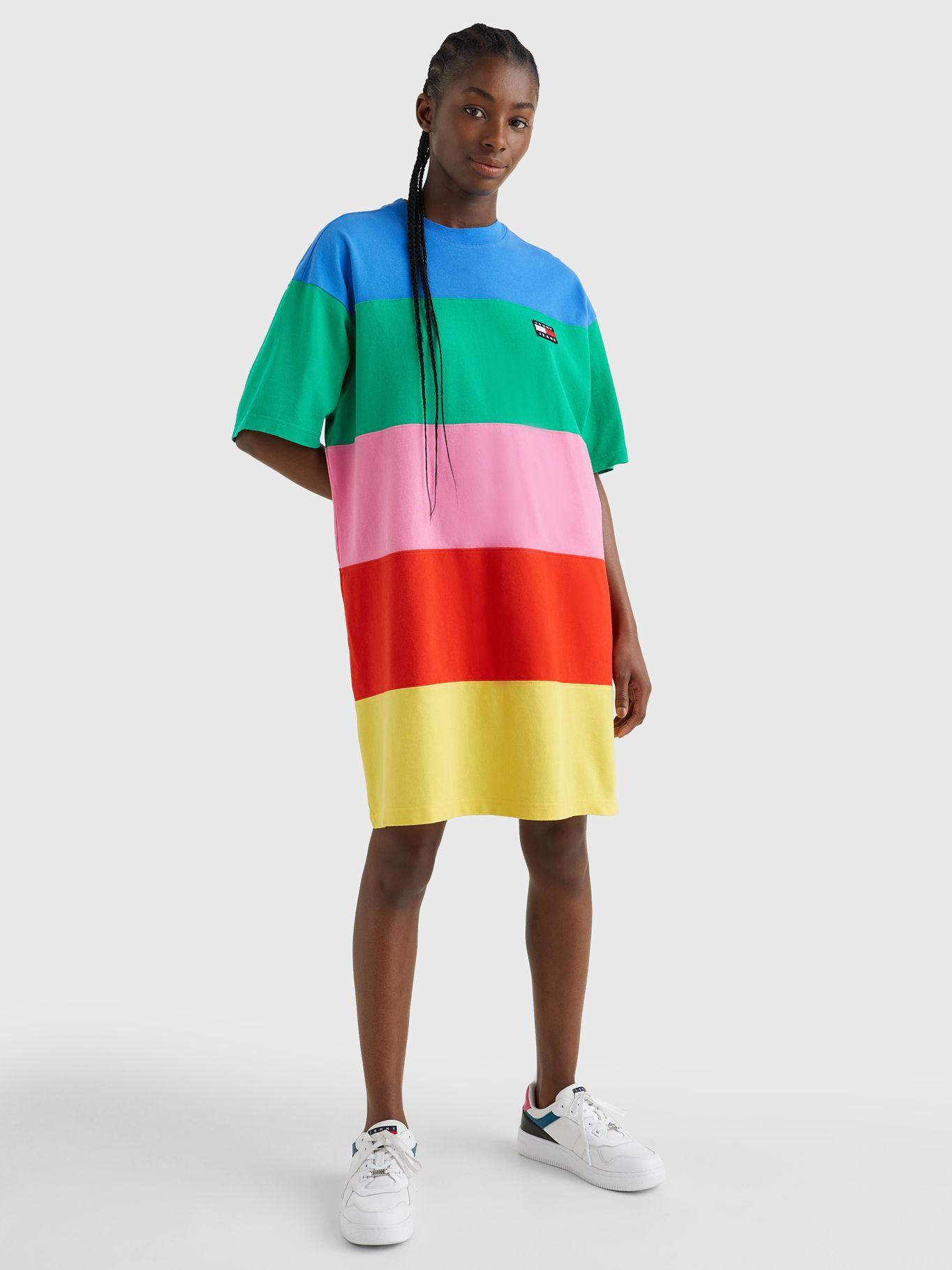 Vestido Pop Color Block Verde Tommy Hilfiger-0