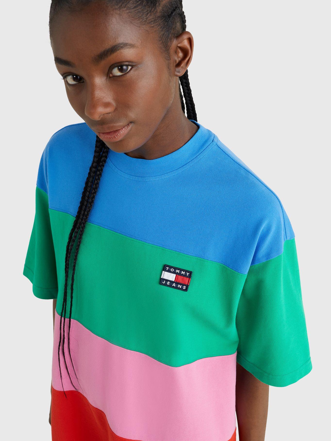 Vestido Pop Color Block Verde Tommy Hilfiger-4