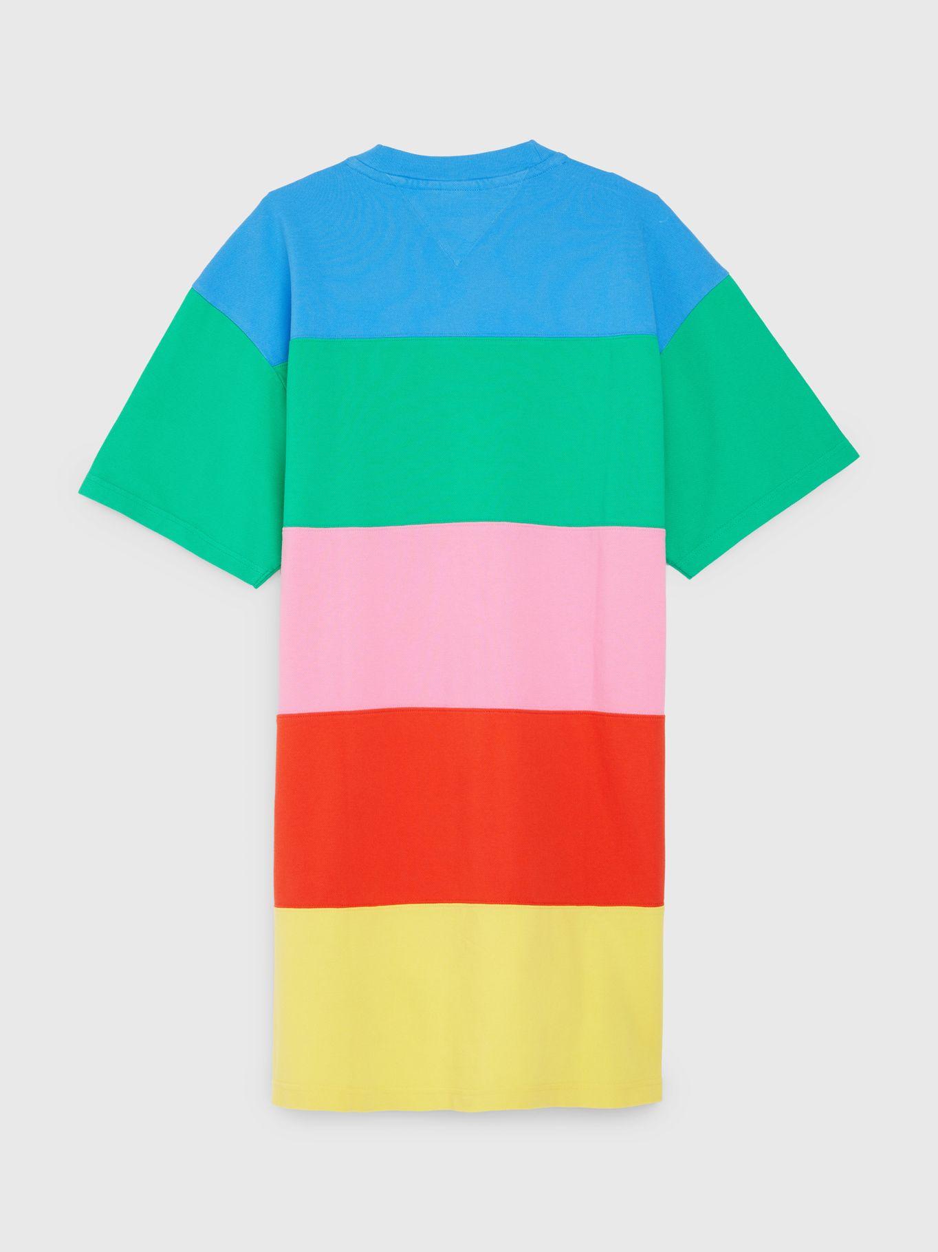 Vestido Pop Color Block Verde Tommy Hilfiger-5