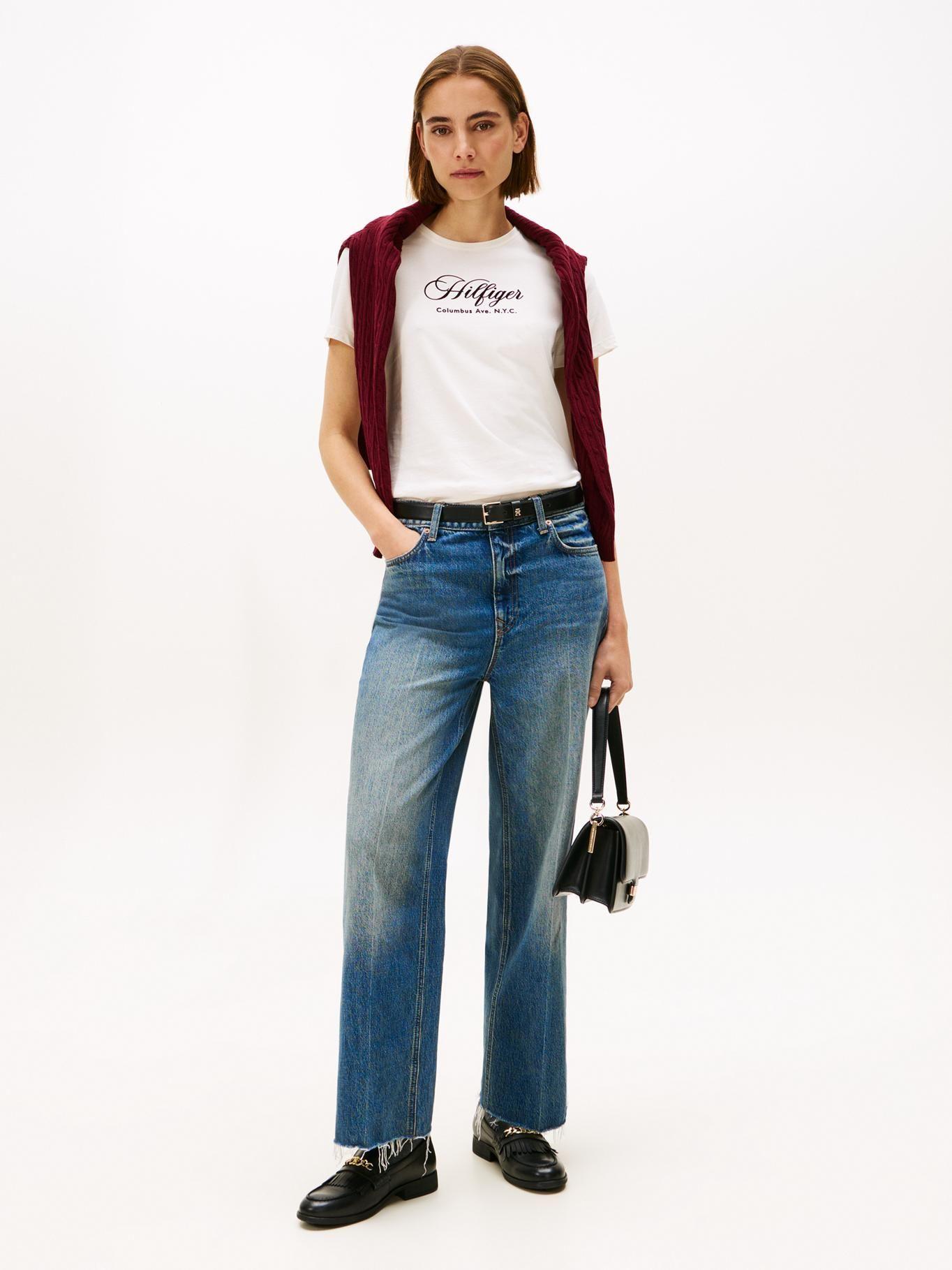 Polera Logotipo Bordado Regular Blanco Tommy Hilfiger-1