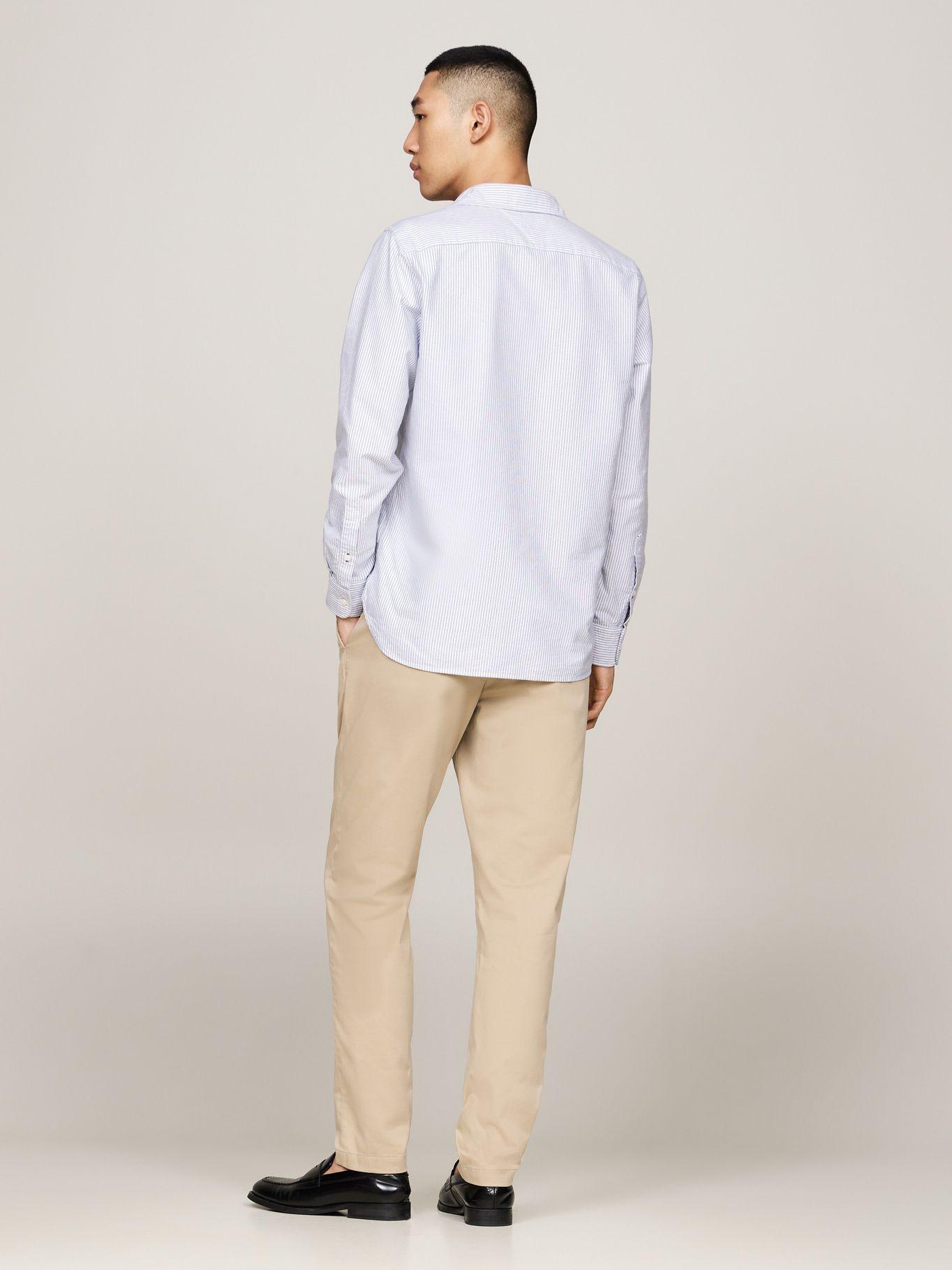 Camisa Heritage De Rayas Regular Fit Celeste Tommy Hilfiger-2