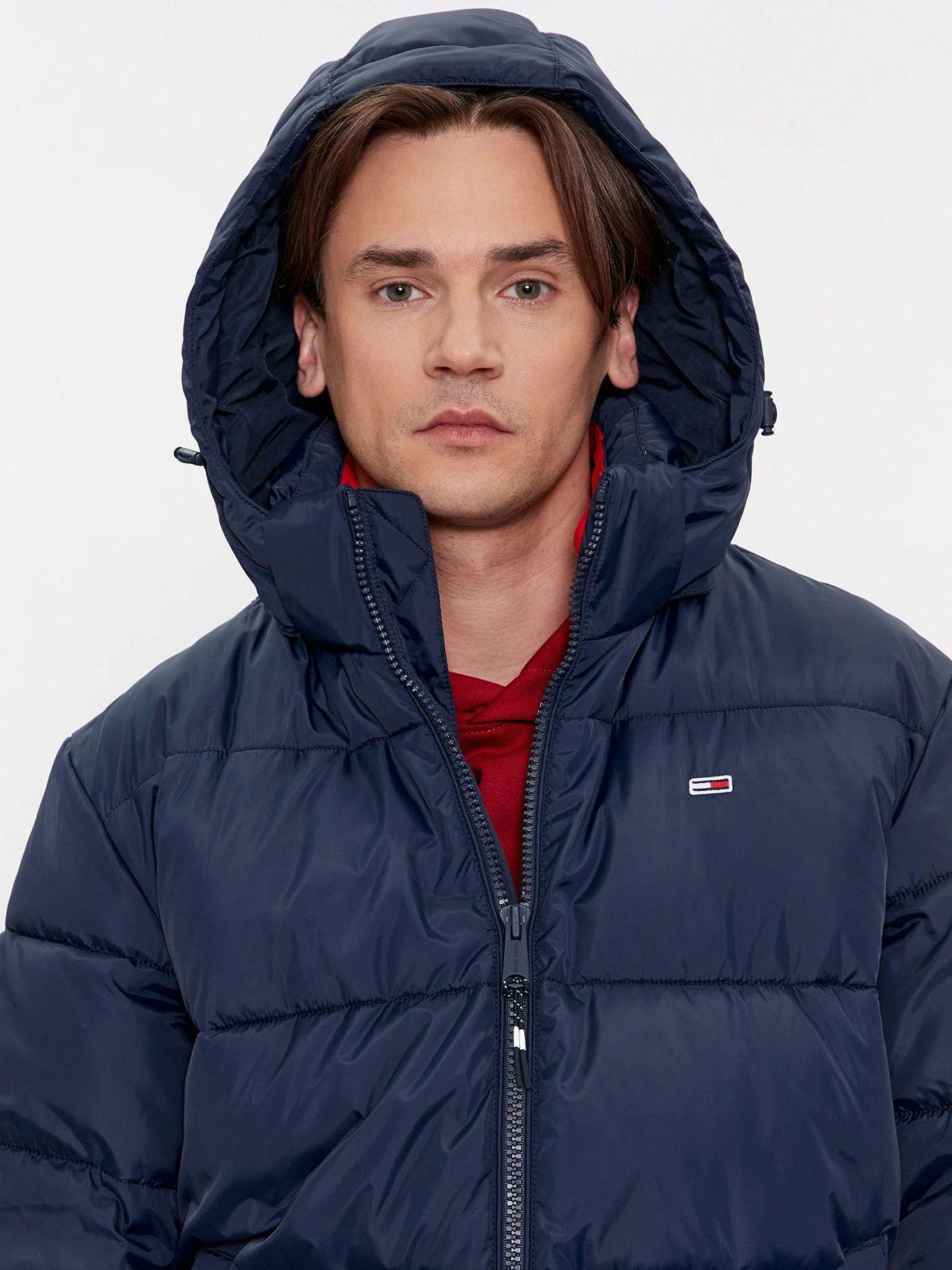 PARKA ESSENTIAL LOGO AZUL TOMMY HILFIGER-4