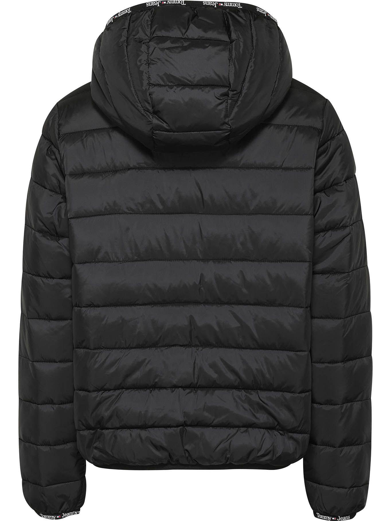 Parka Hoodie Quilted Tape Negro Tommy Hilfiger-1