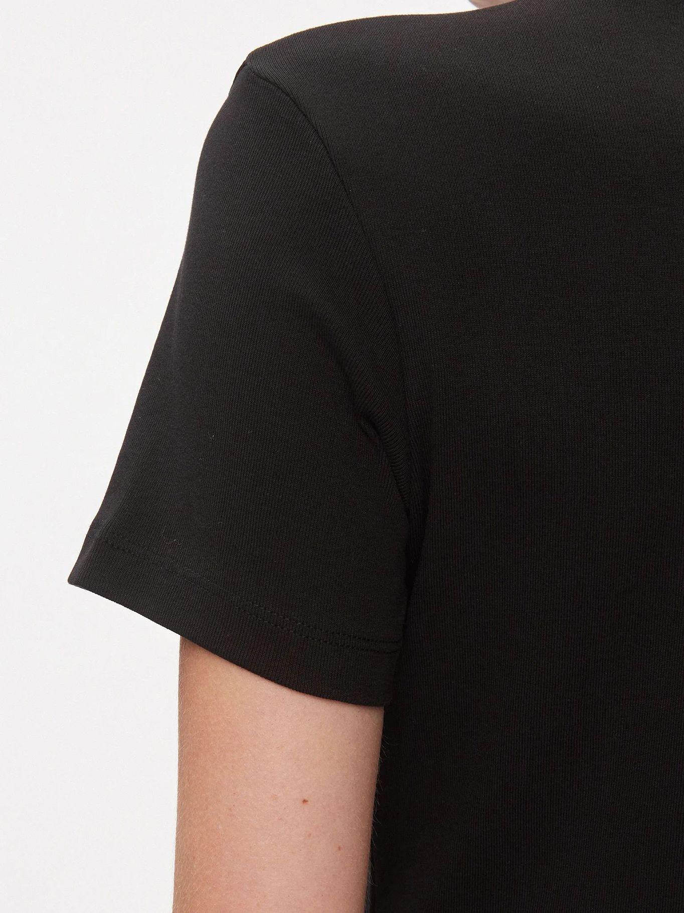 Polera Cropped Slim Fit Negro Tommy Hilfiger-4