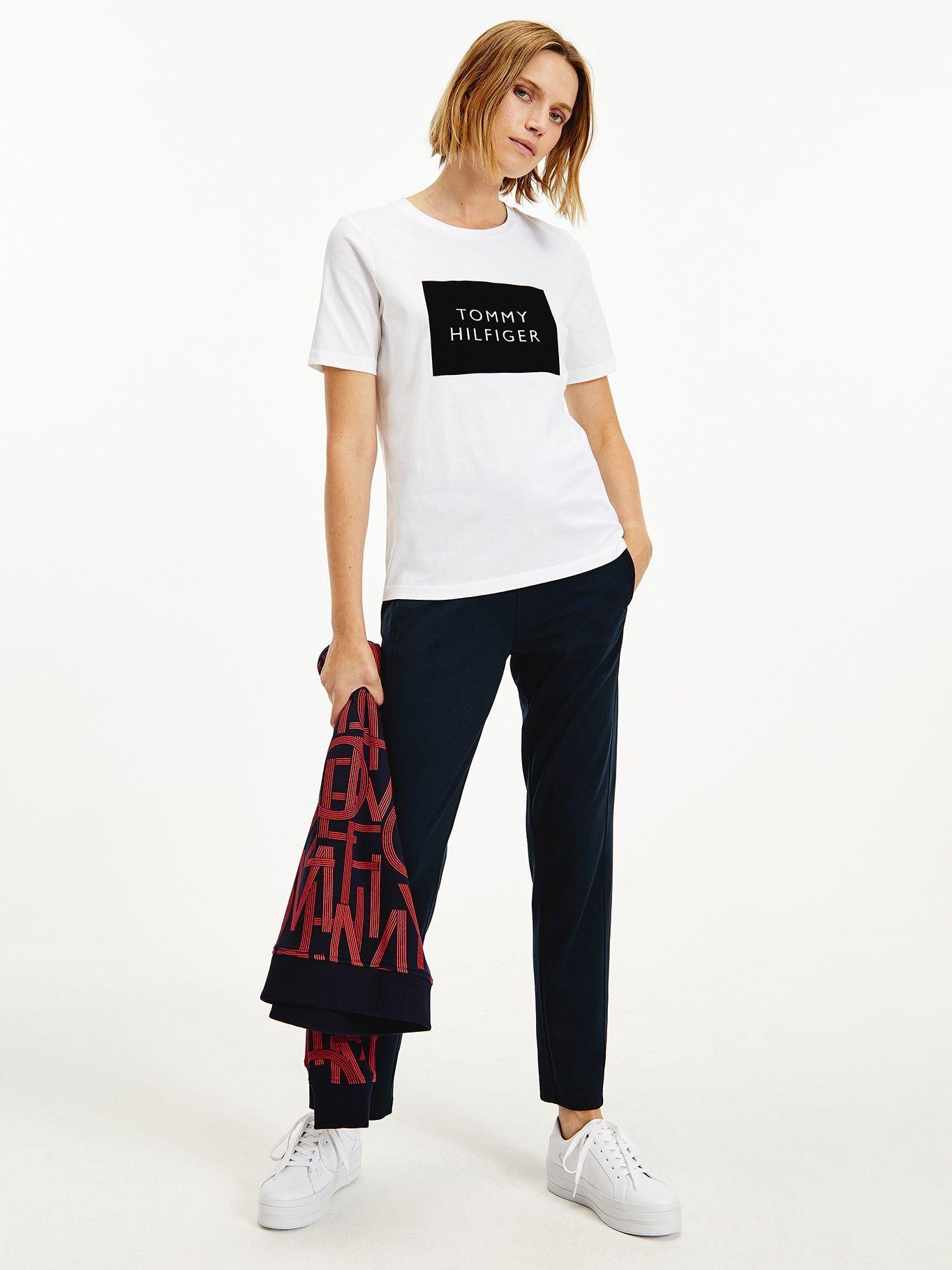 Polera Flock Box Blanco Tommy Hilfiger F2-0