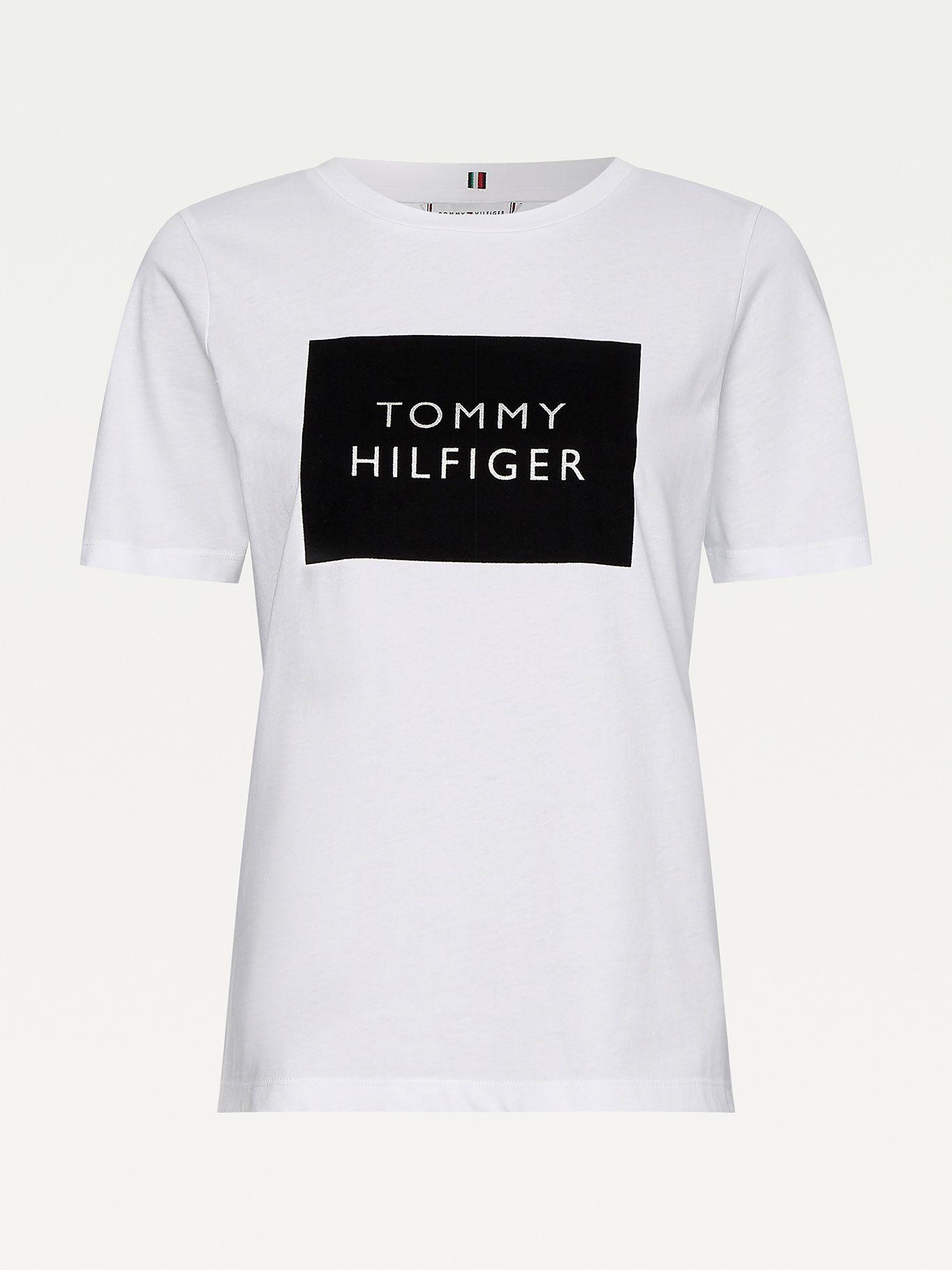 Polera Flock Box Blanco Tommy Hilfiger F2-3