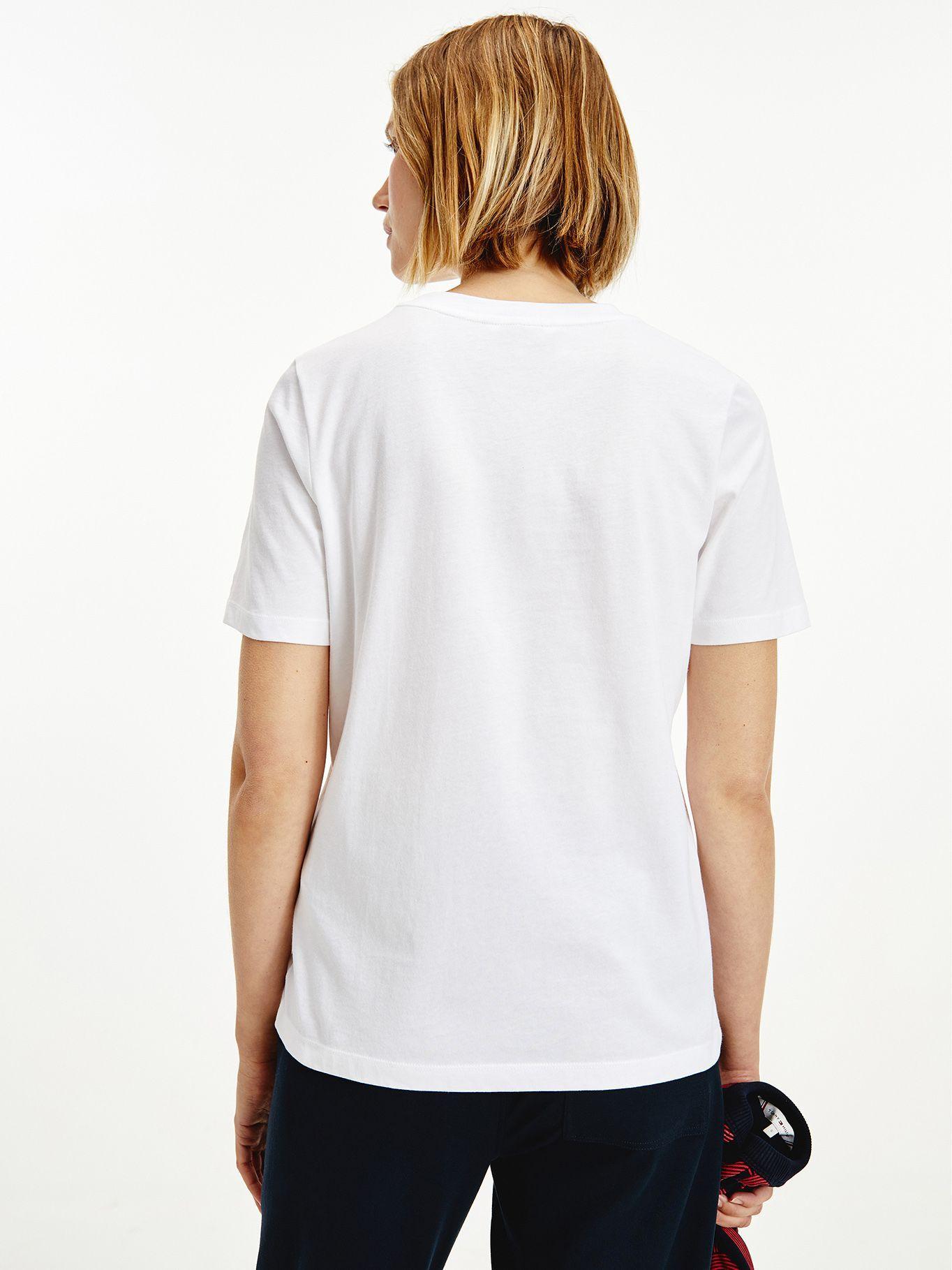 Polera Flock Box Blanco Tommy Hilfiger F2-1