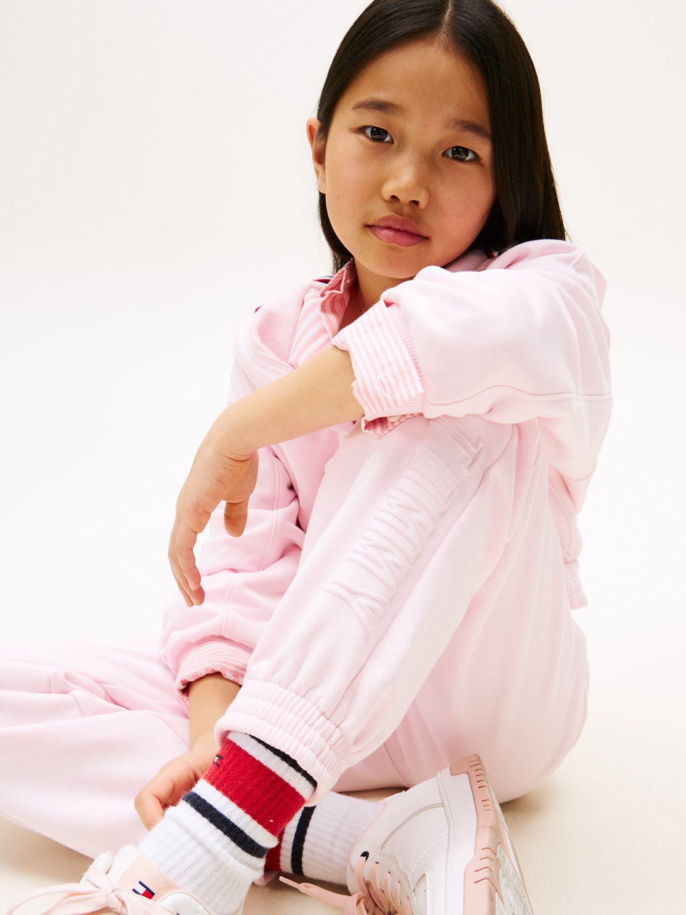 Joggers Con Logo Texturizado Rosado Tommy Hilfiger-3