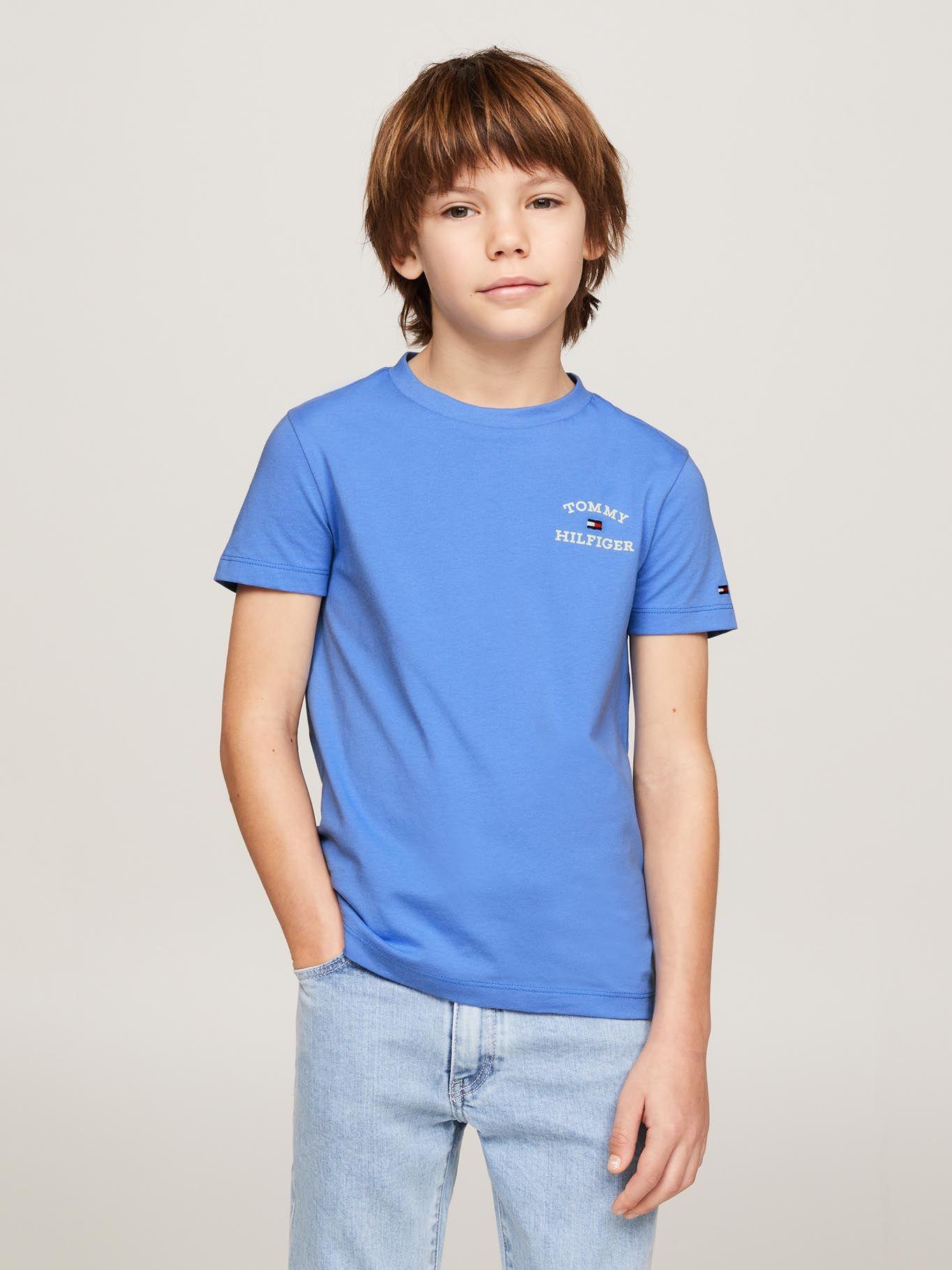 Polera C-Neck Con Logo Celeste Tommy Hilfiger-0