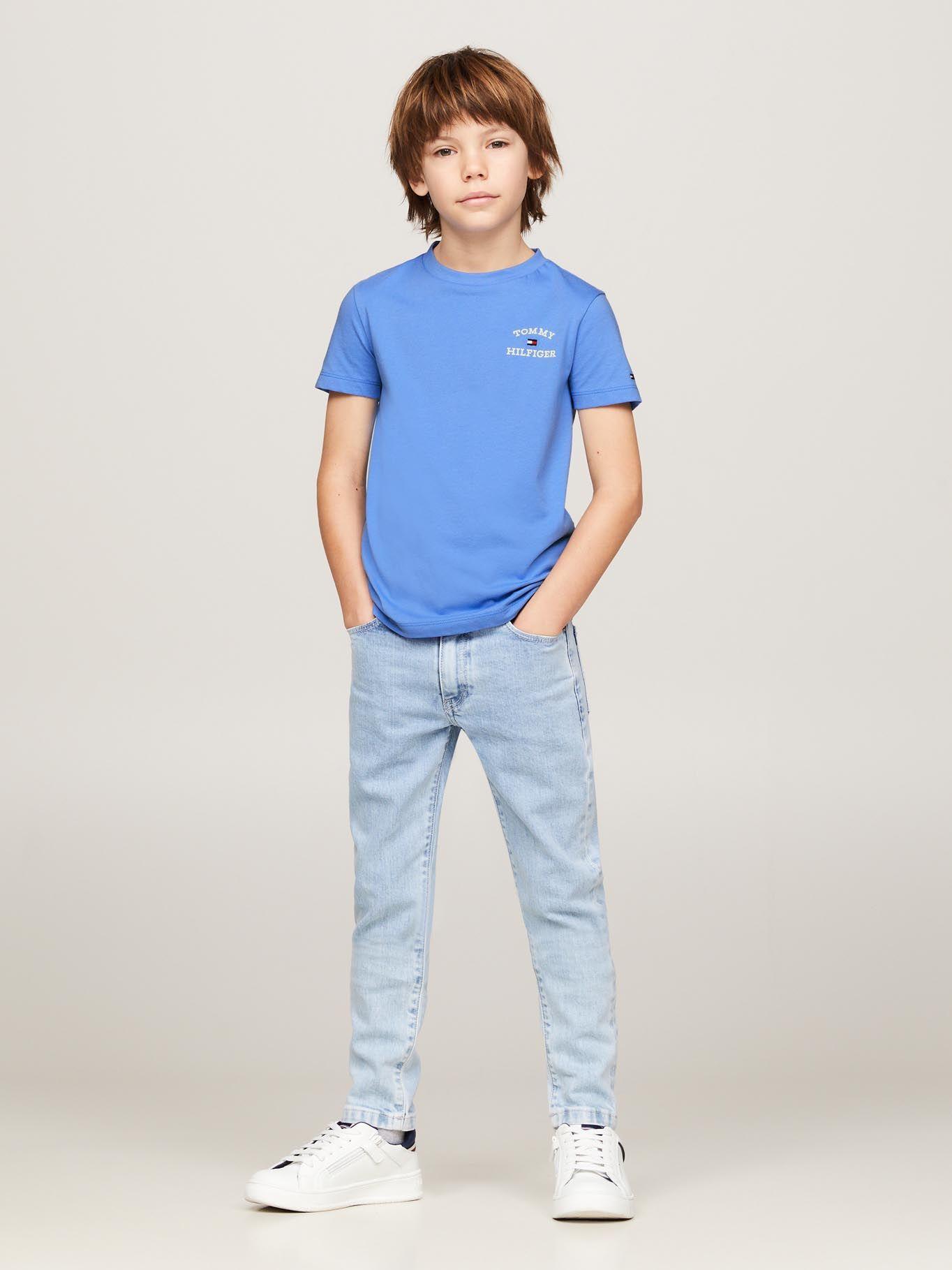 Polera C-Neck Con Logo Celeste Tommy Hilfiger-1