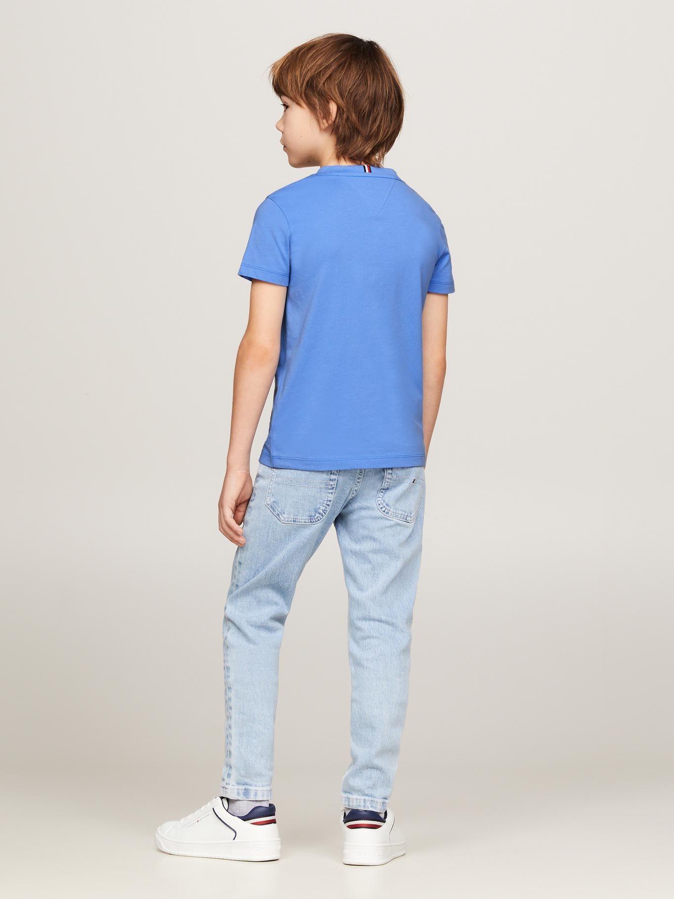 Polera C-Neck Con Logo Celeste Tommy Hilfiger-2