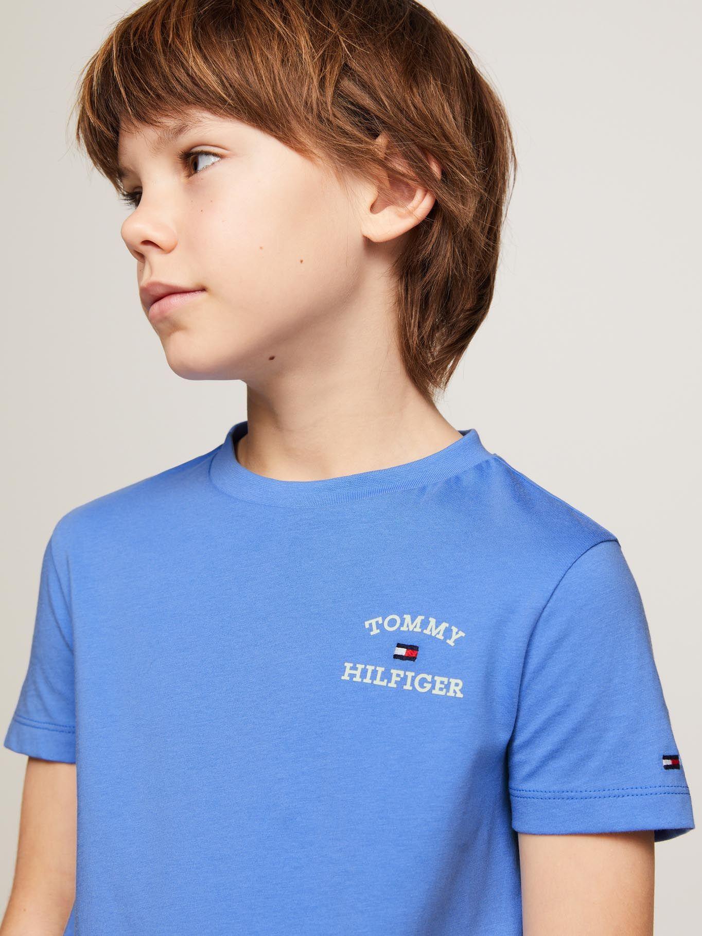 Polera C-Neck Con Logo Celeste Tommy Hilfiger-3