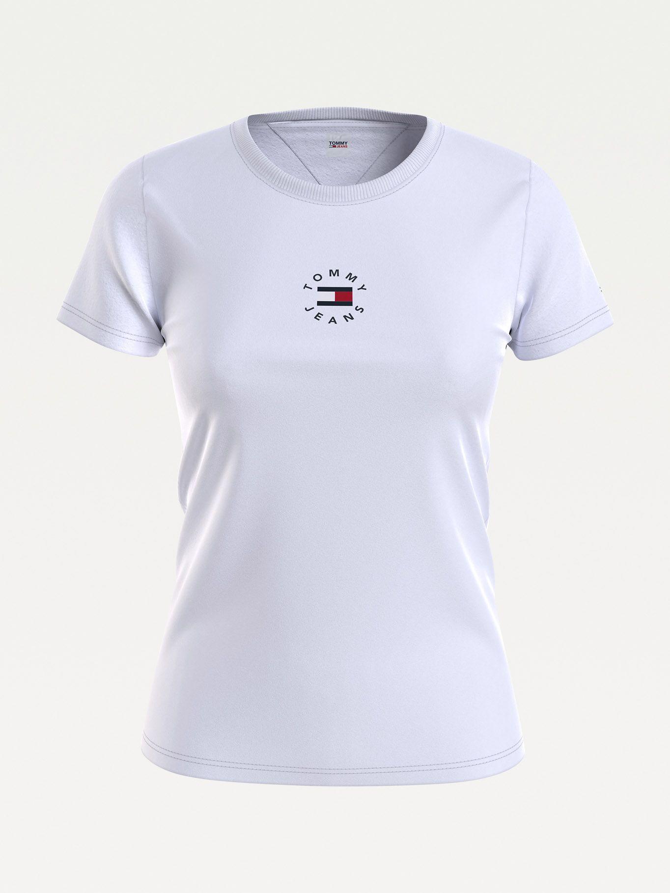 Polera Slim Tiny Logo Blanco Tommy Hilfiger-0