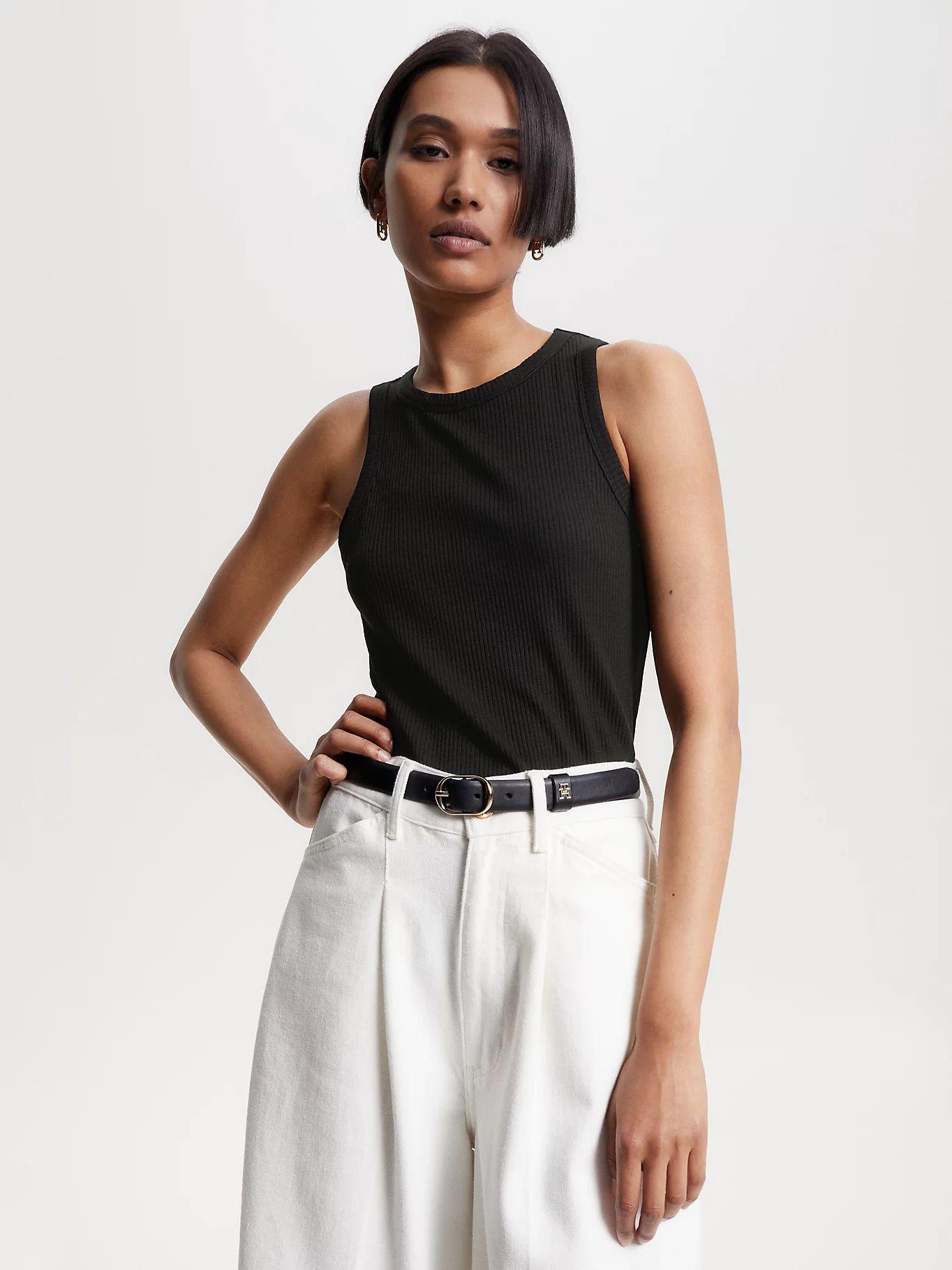 Polera Solid Con Logo Slim Fit Negro Tommy Hilfiger-0