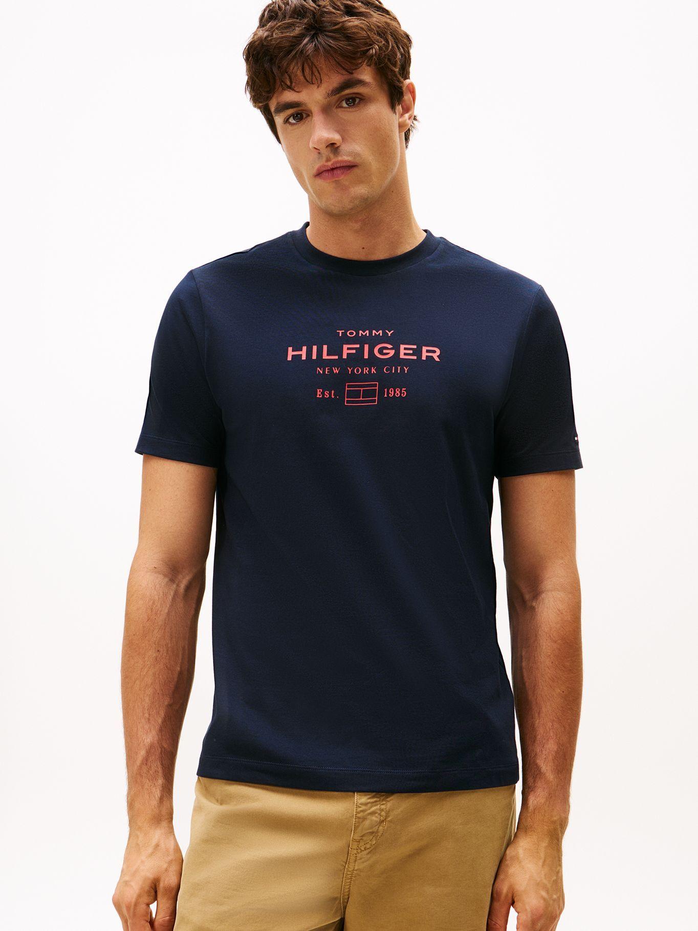 Polera Stack -Graphic Logo Azul Tommy Hilfiger-0