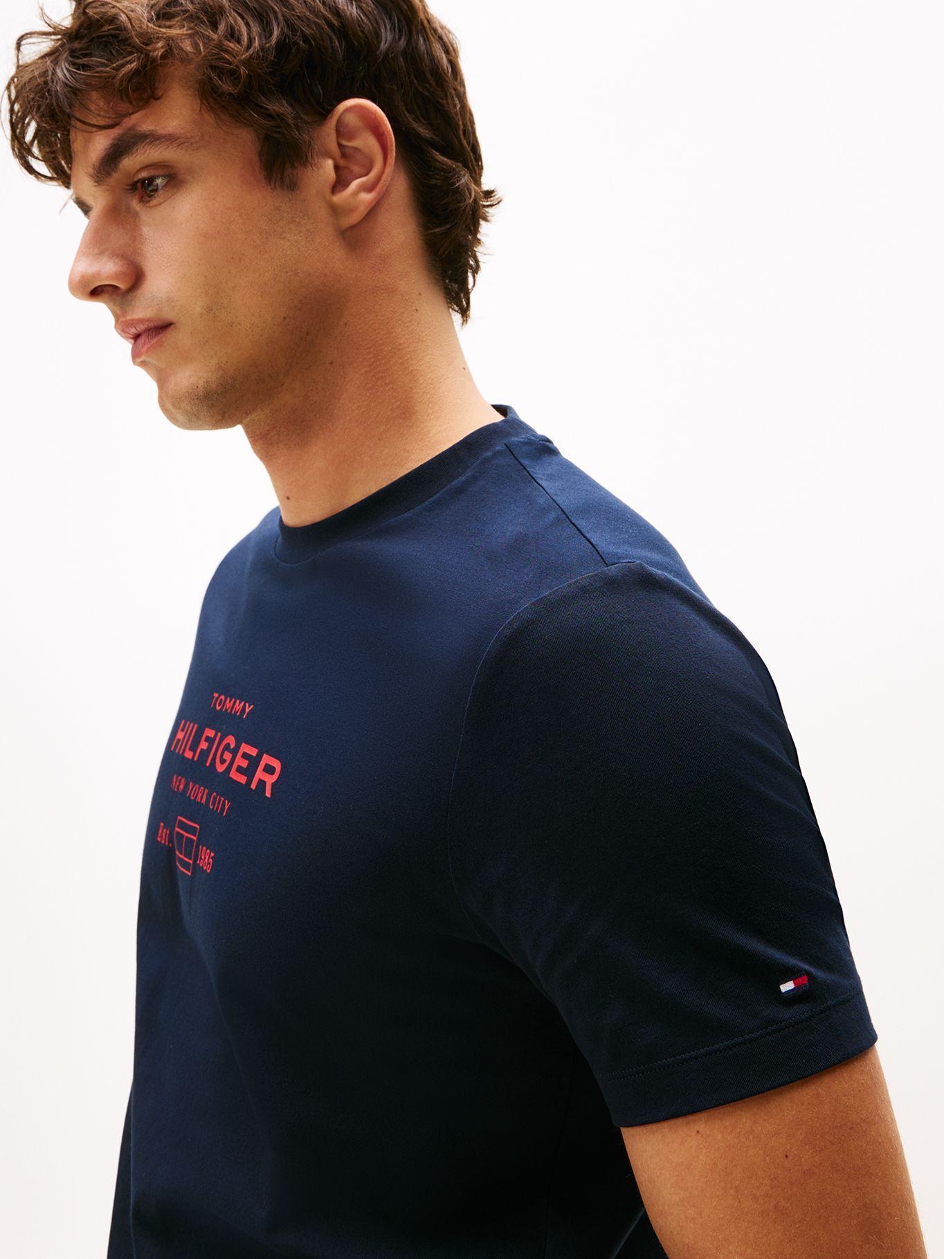 Polera Stack -Graphic Logo Azul Tommy Hilfiger-3